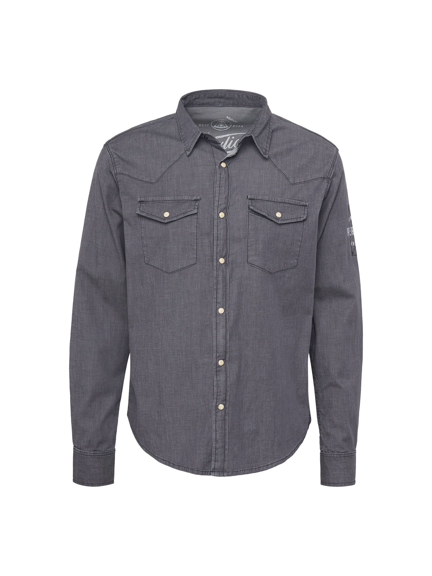 Herrlicher Srajca 'Clint'  črn denim / off-bela