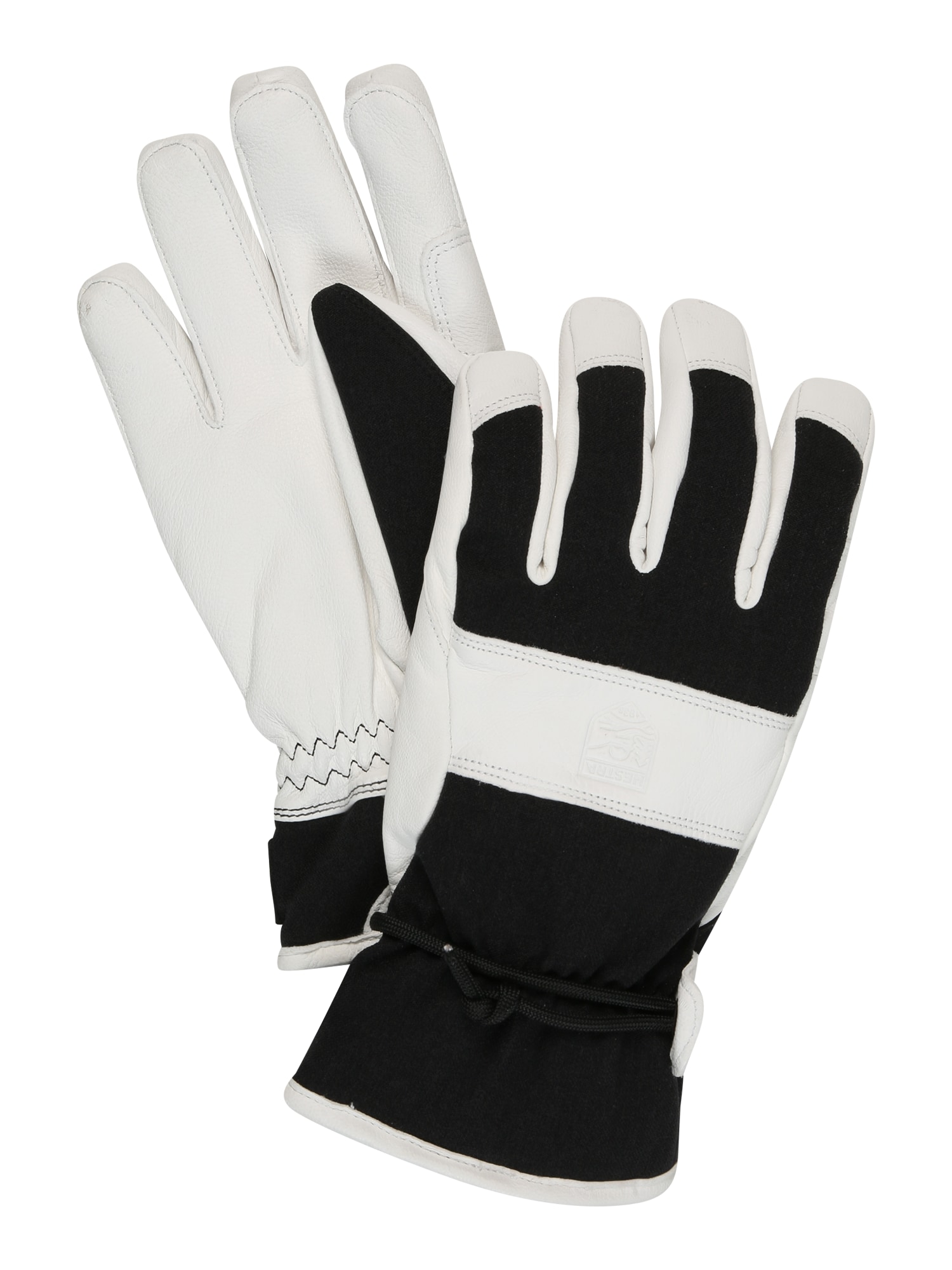 Hestra Športne rokavice 'Voss'  črna / bela