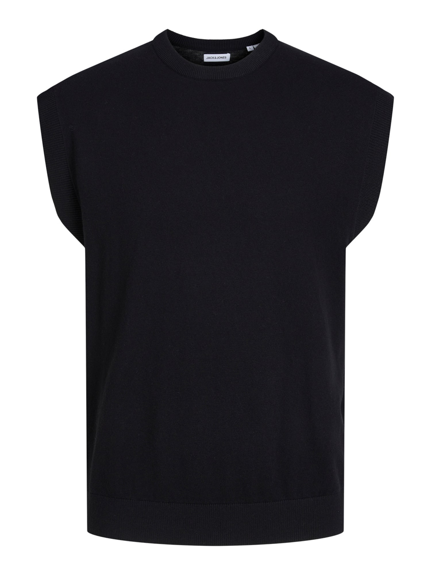 JACK & JONES Brezrokavnik 'Emil'  črna