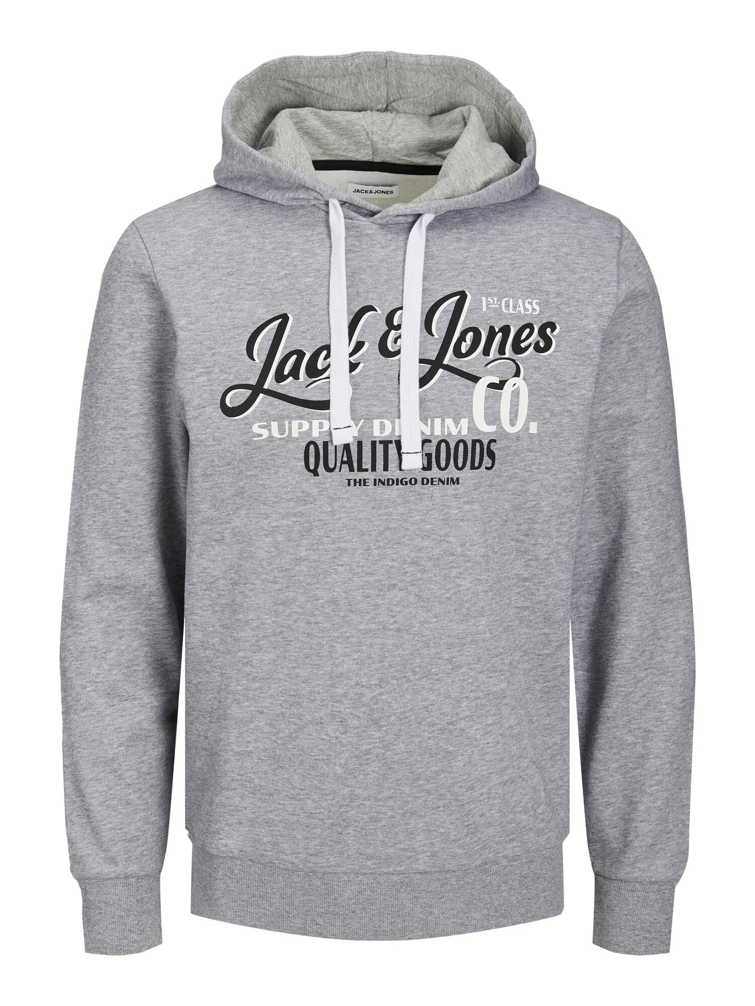 JACK & JONES Majica 'ANDY'  marine / pegasto siva / bela