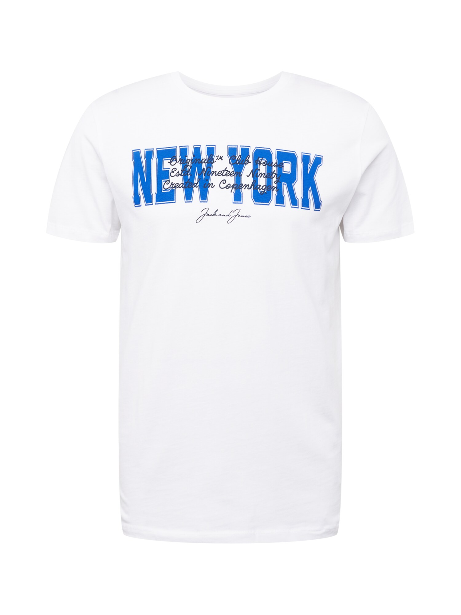 JACK & JONES Majica 'BOOSTER'  nočno modra / kraljevo modra / bela