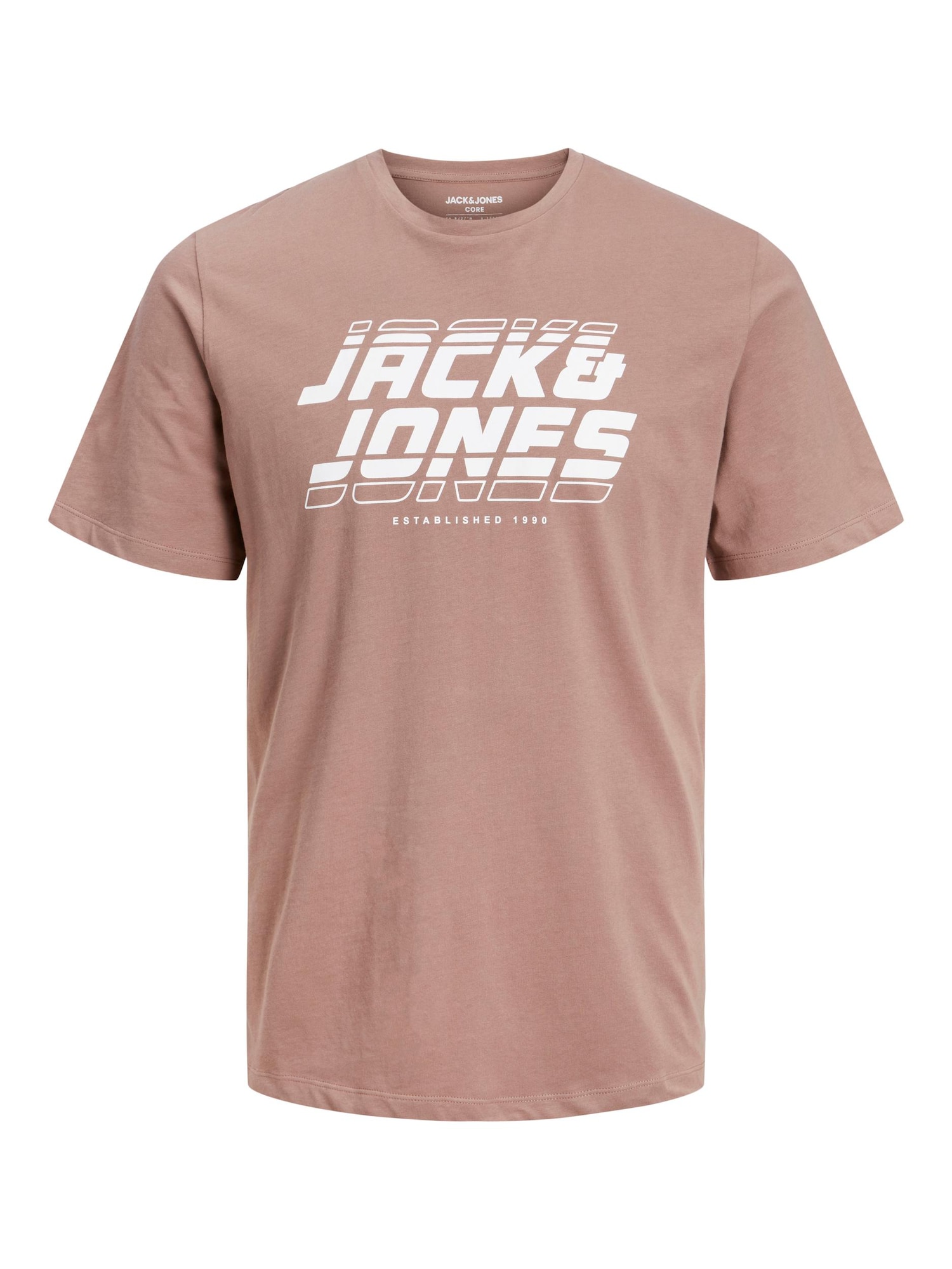 JACK & JONES Majica 'ELLIOT'  svetlo bež / bela