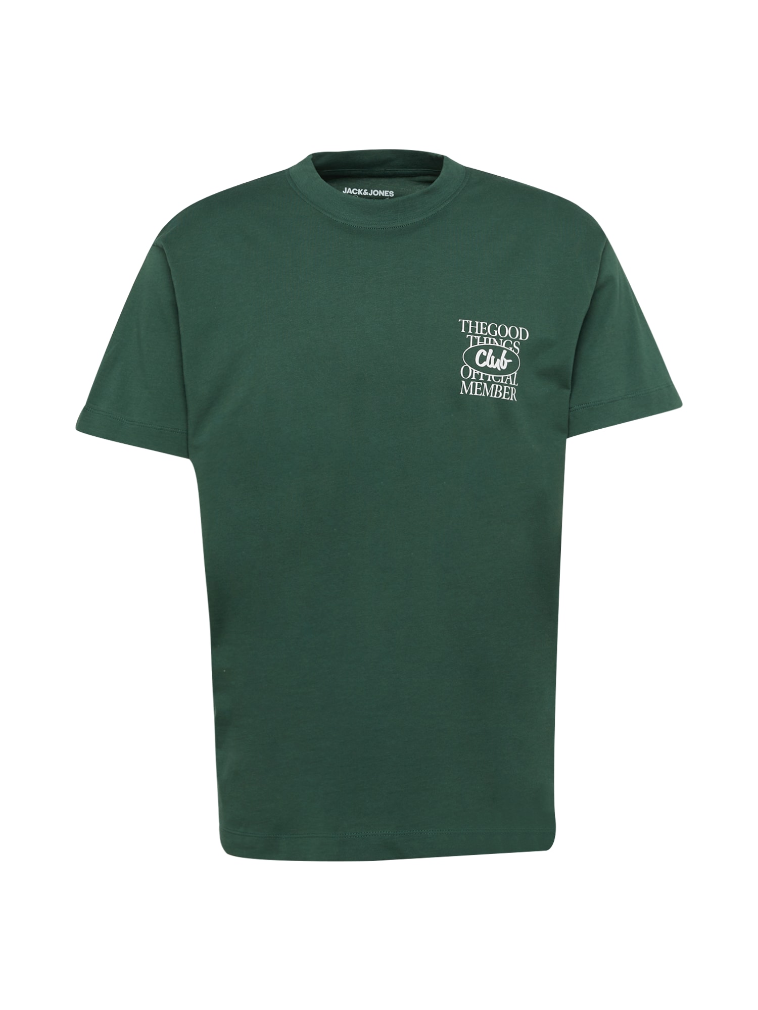 JACK & JONES Majica 'HARLOW'  temno zelena / bela