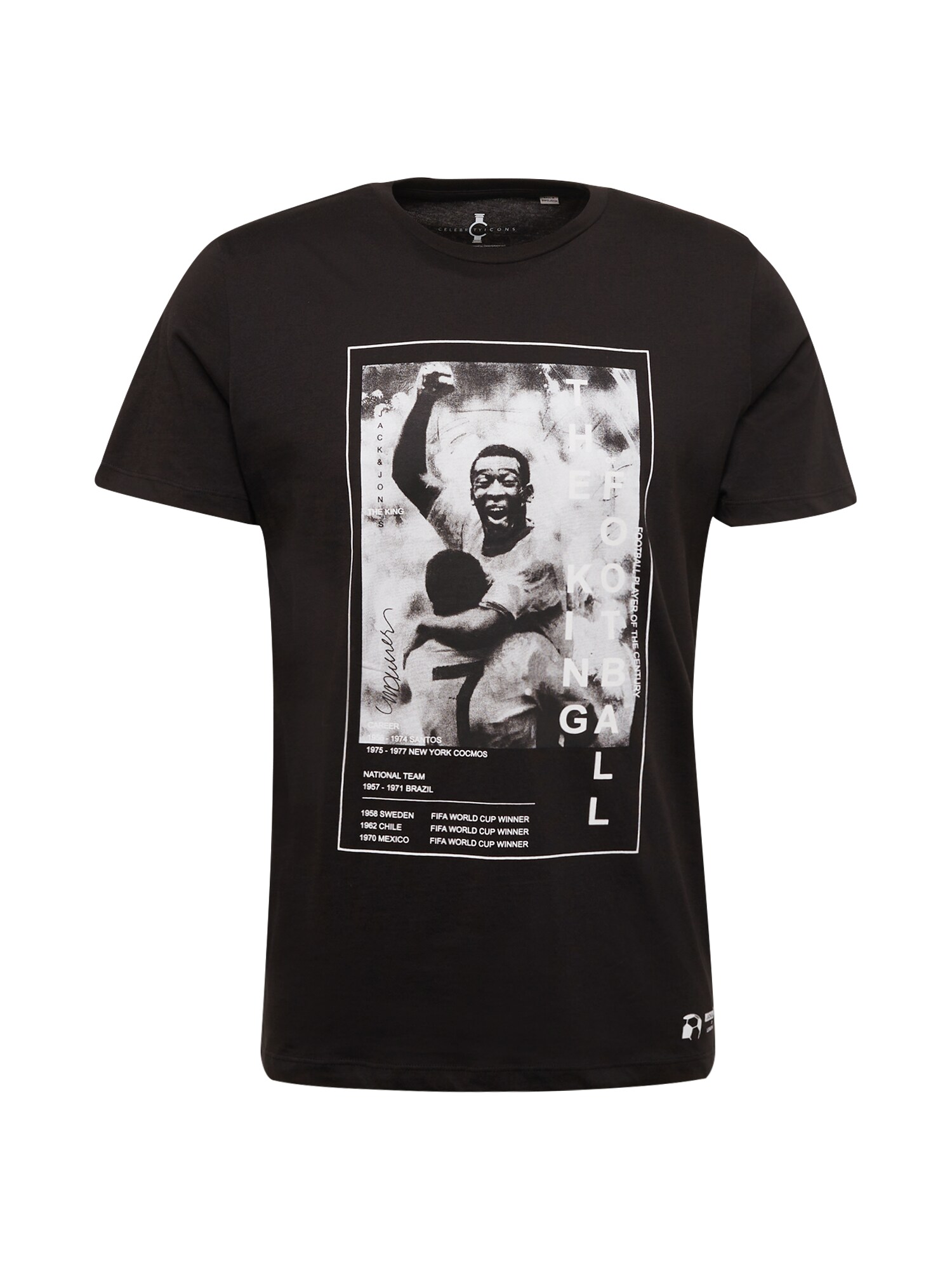 JACK & JONES Majica 'LEGENDS'  črna / bela