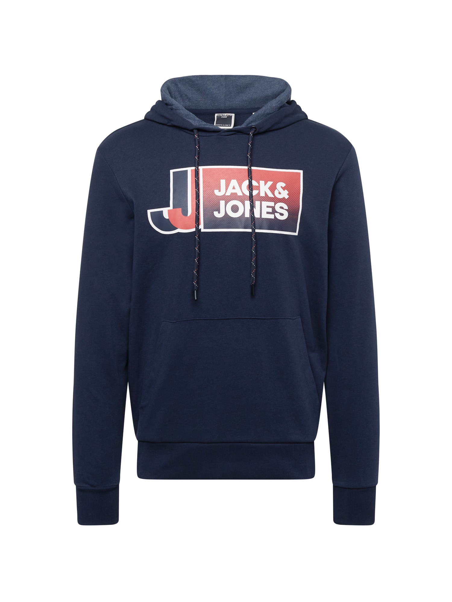 JACK & JONES Majica 'LOGAN'  mornarska / pastelno rdeča / bela