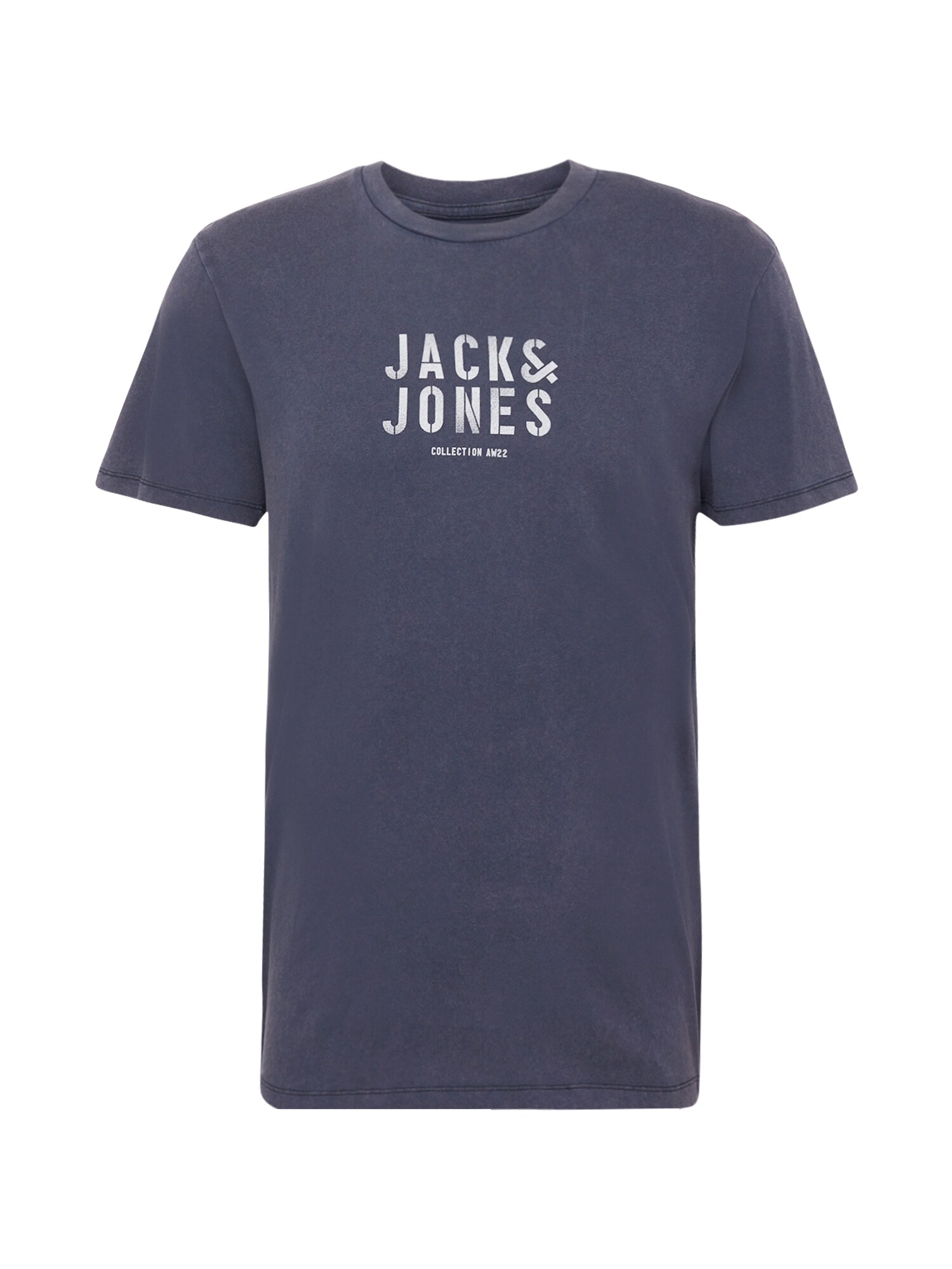 JACK & JONES Majica 'STENCIL'  golobje modra / bela