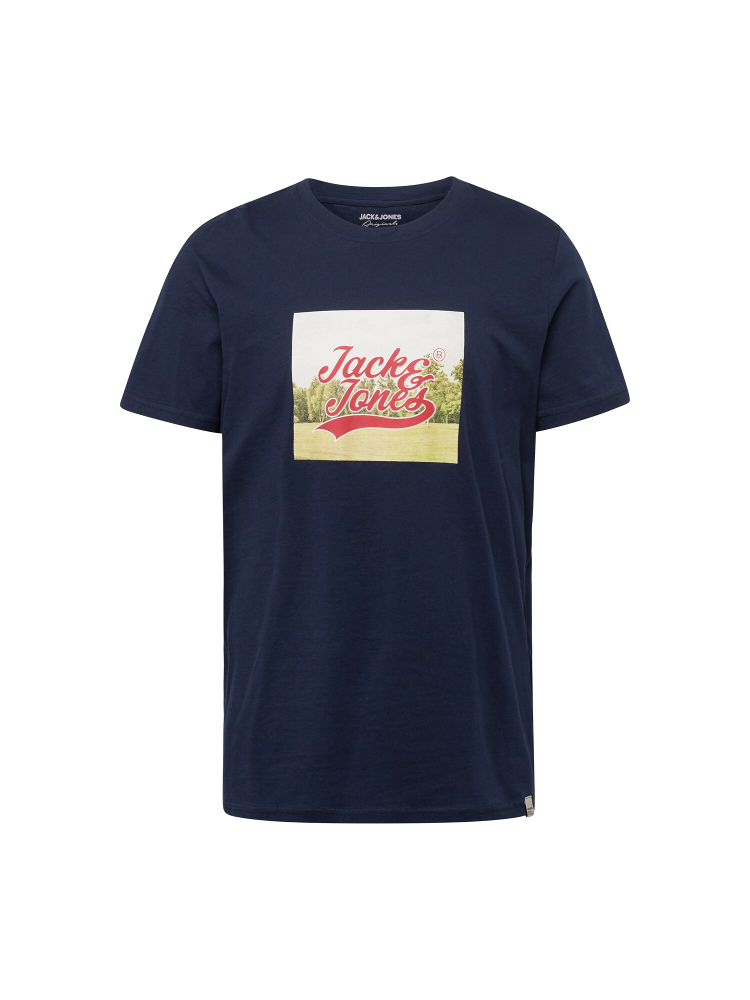JACK & JONES Majica  azur / temno modra / svetlo zelena / ognjeno rdeča
