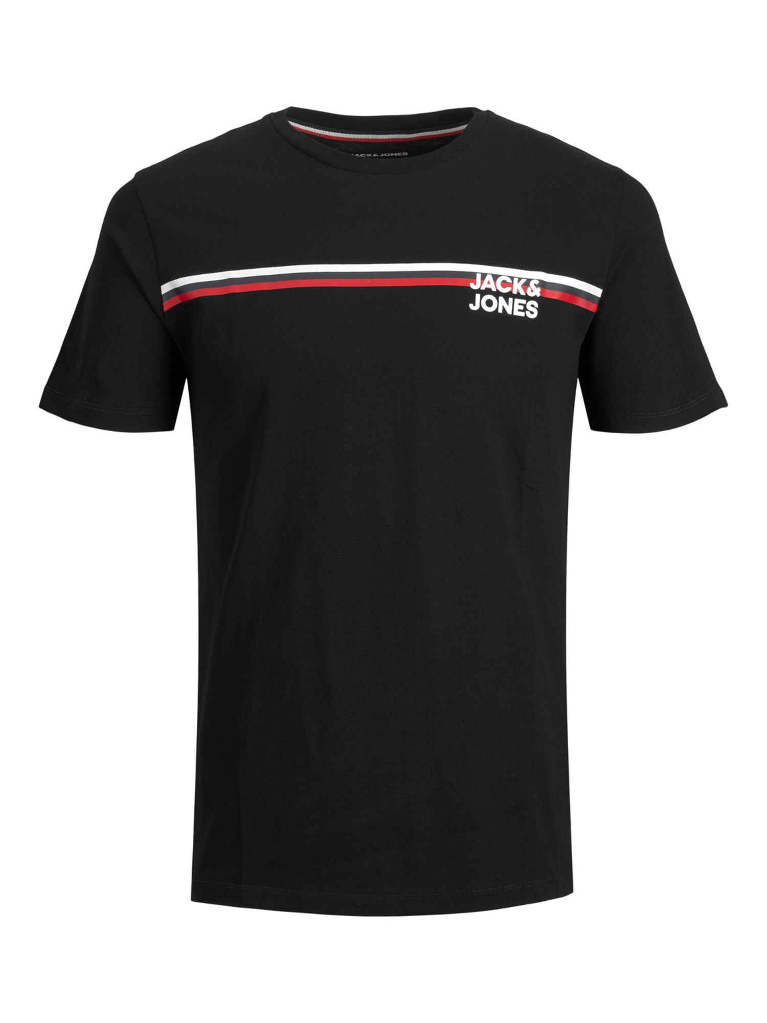 JACK & JONES Majica  rdeča / črna / bela