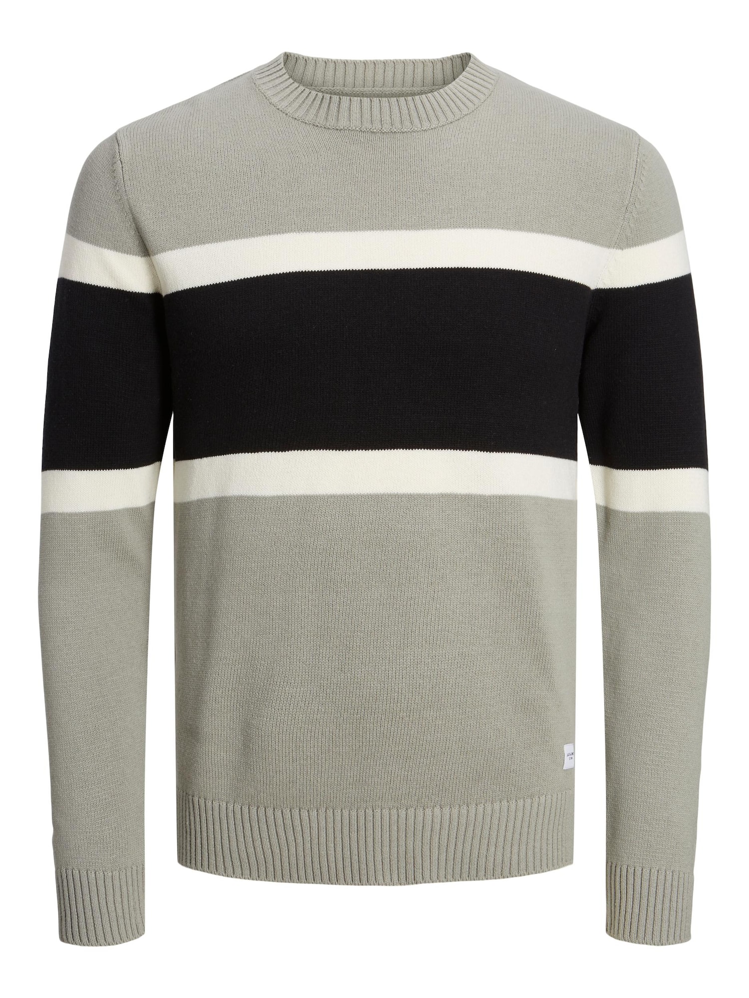 JACK & JONES Pulover  kremna / kamen / črna