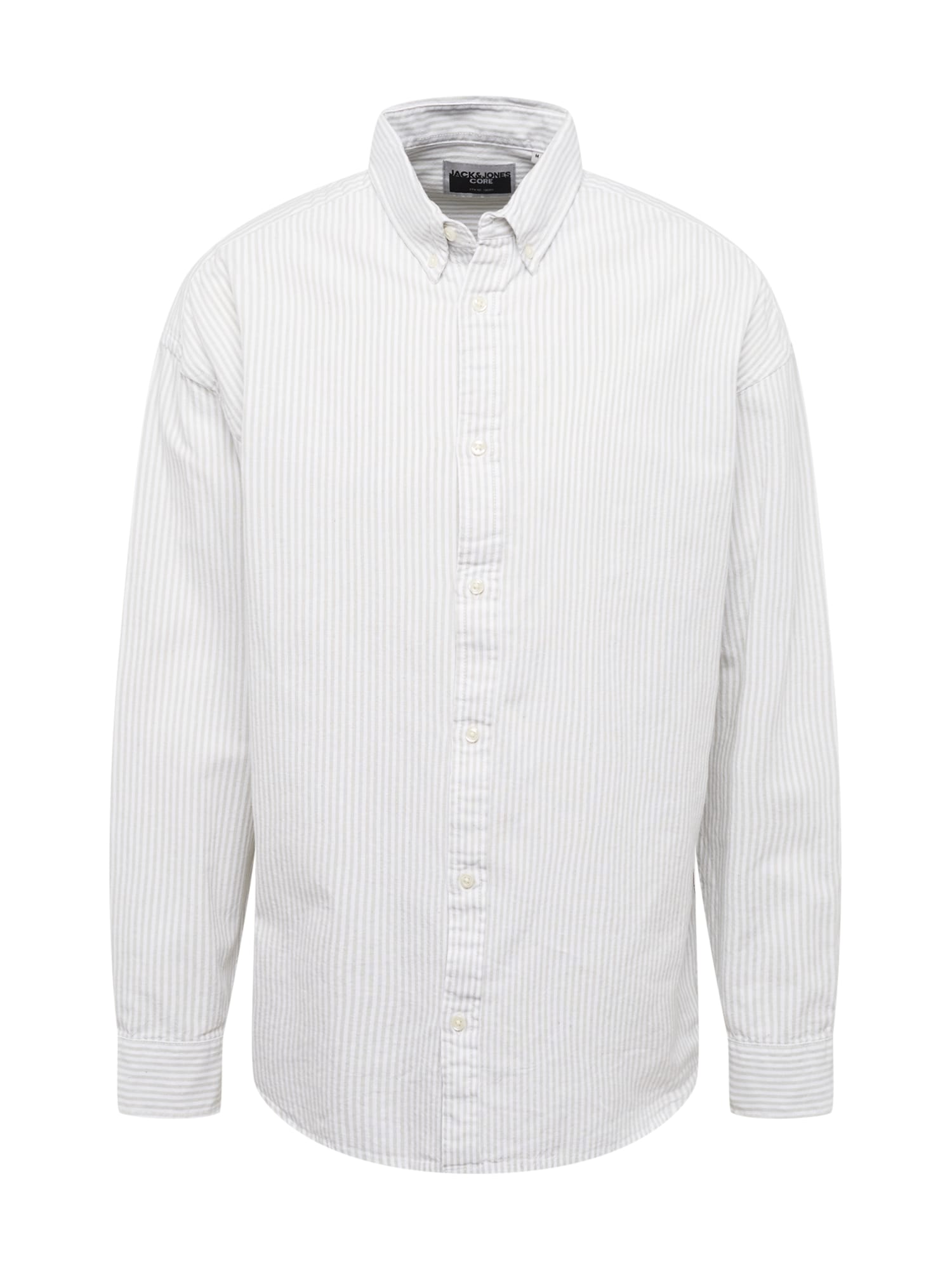 JACK & JONES Srajca 'SPRING'  svetlo siva / bela