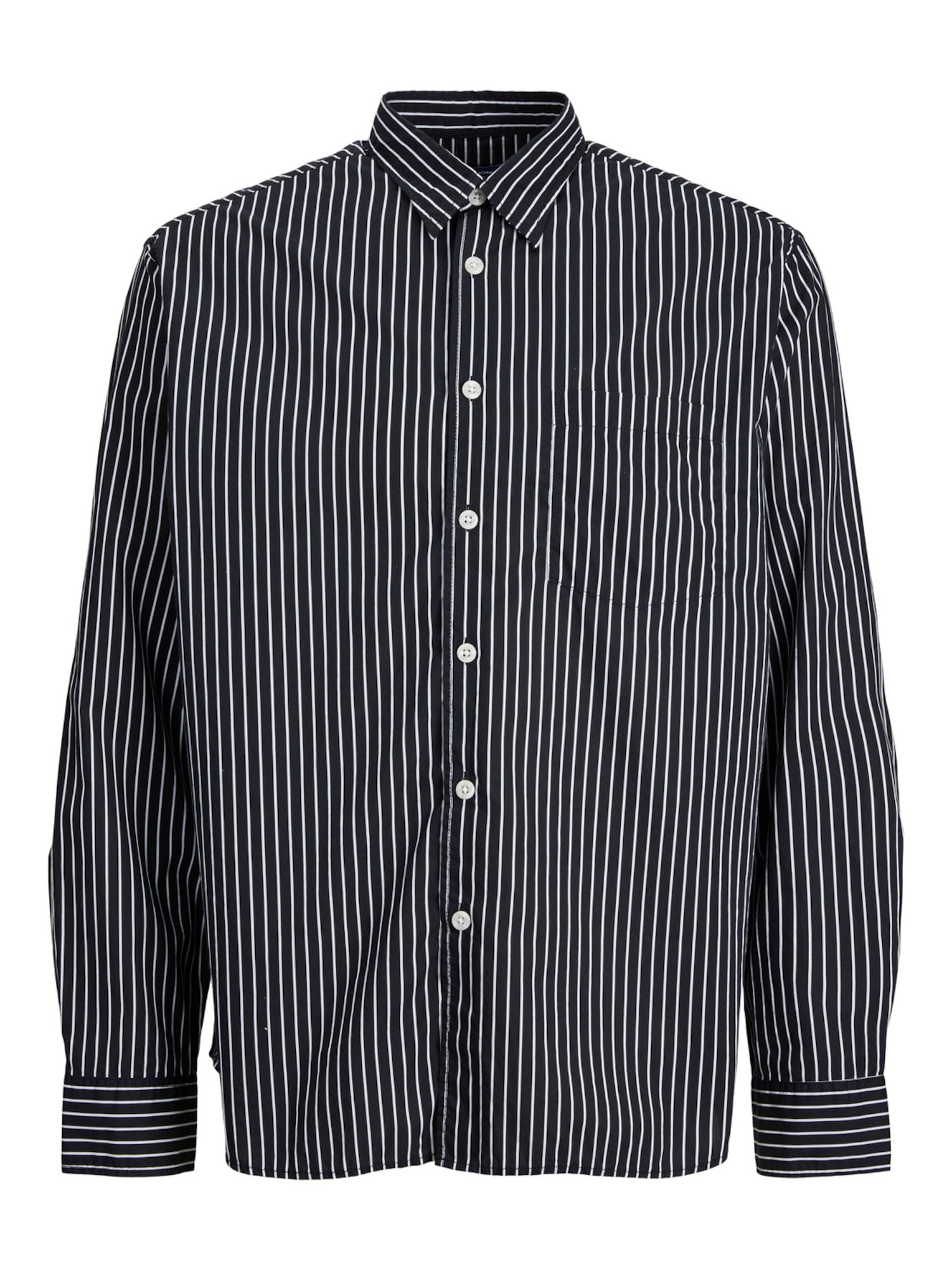 JACK & JONES Srajca  črna / bela