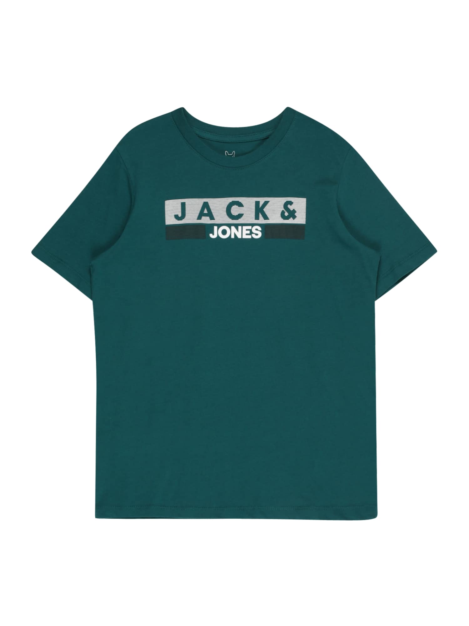 Jack & Jones Junior Majica  temno zelena / črna / bela
