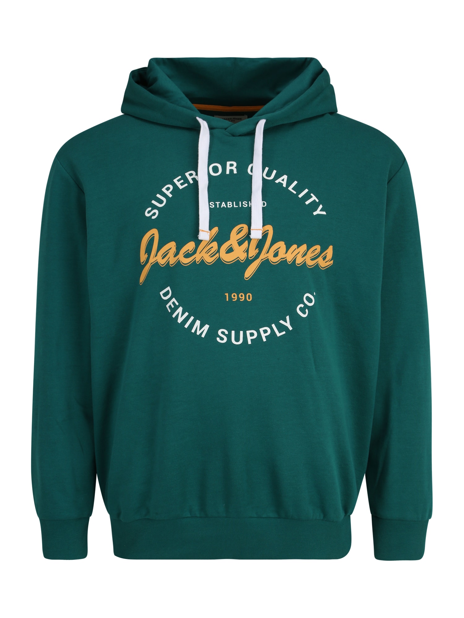 Jack & Jones Plus Majica 'ANDY'  rumena / temno zelena / bela