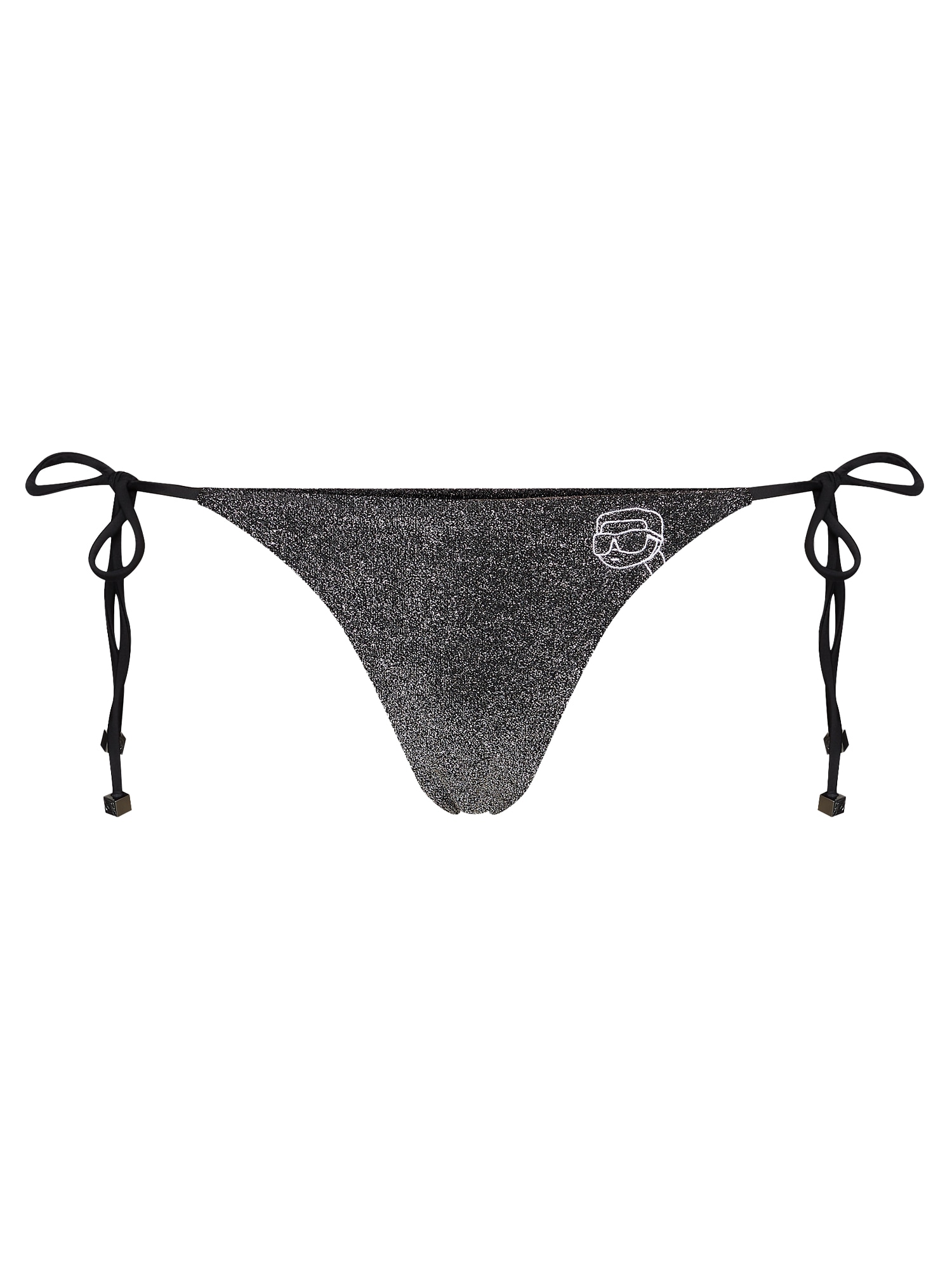 Karl Lagerfeld Bikini hlačke 'Ikonik 2.0'  črna / srebrna / bela