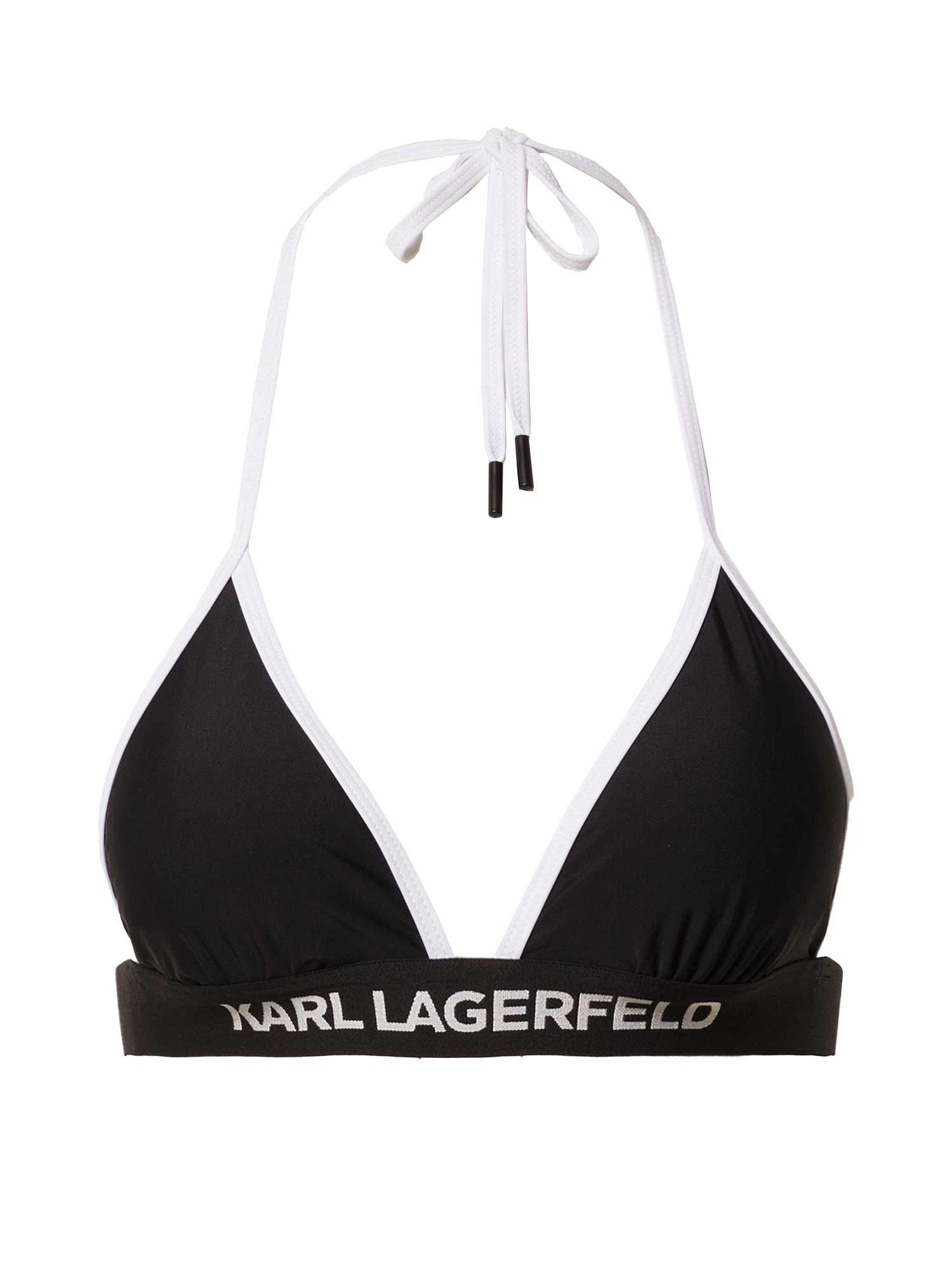 Karl Lagerfeld Bikini zgornji del  črna / bela