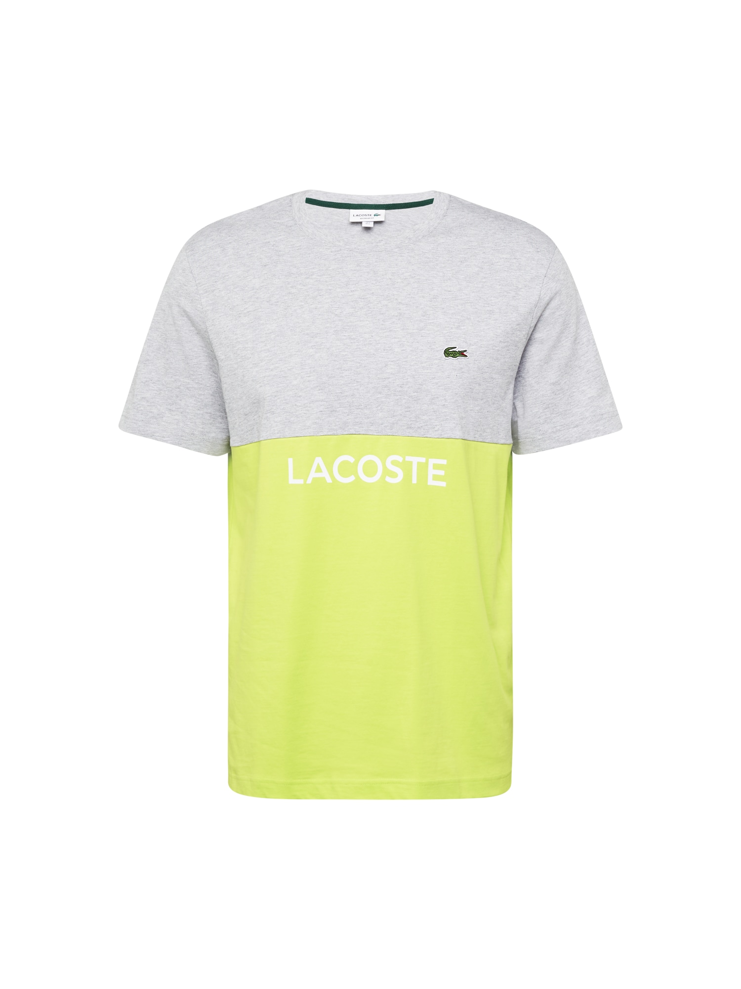 LACOSTE Majica  pegasto siva / jabolko / svetlo zelena / bela