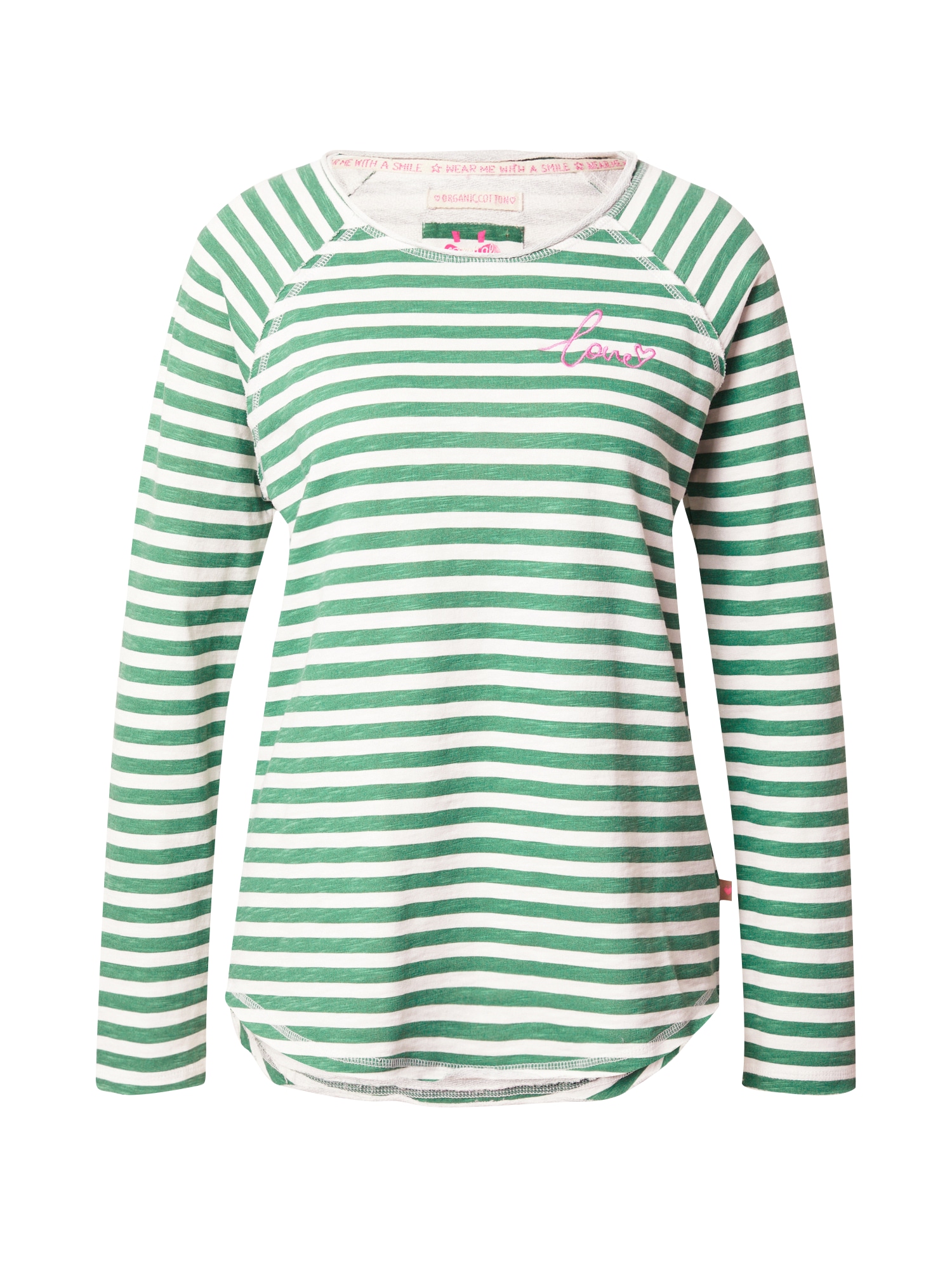 LIEBLINGSSTÜCK Majica 'Cathrina'  zelena / svetlo roza / bela