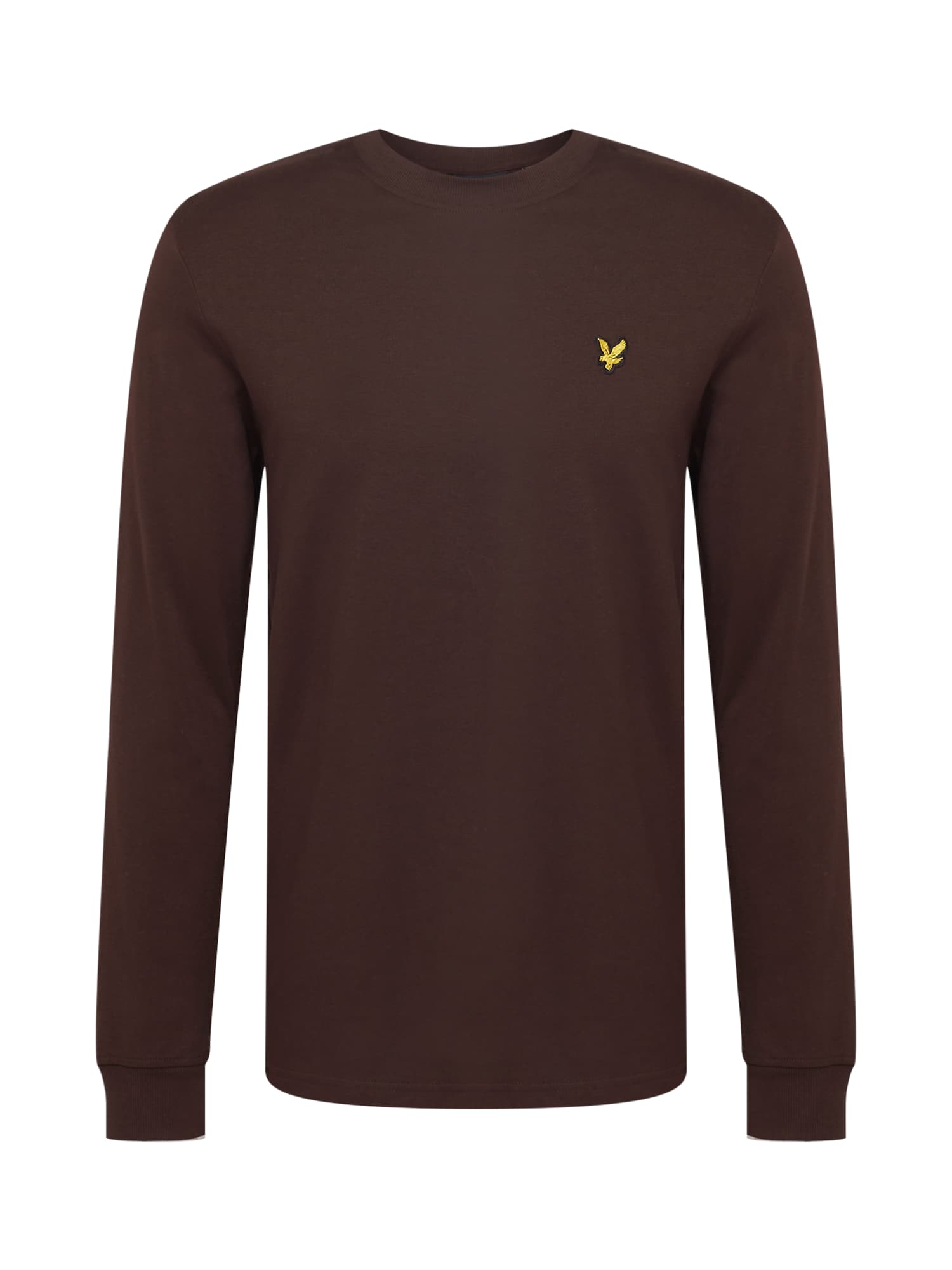 Lyle & Scott Majica  temno rjava / zlato-rumena