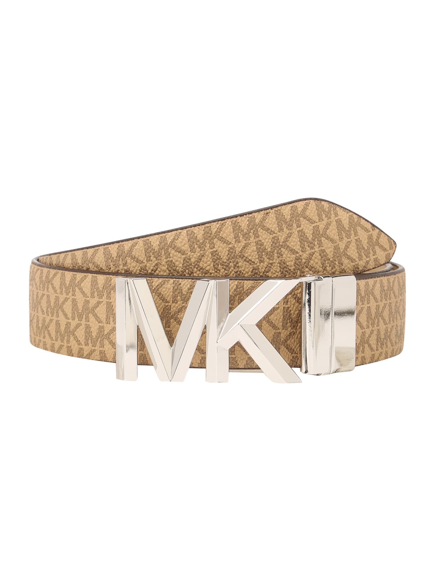 MICHAEL Michael Kors Pas  kamela / temno bež / srebrna
