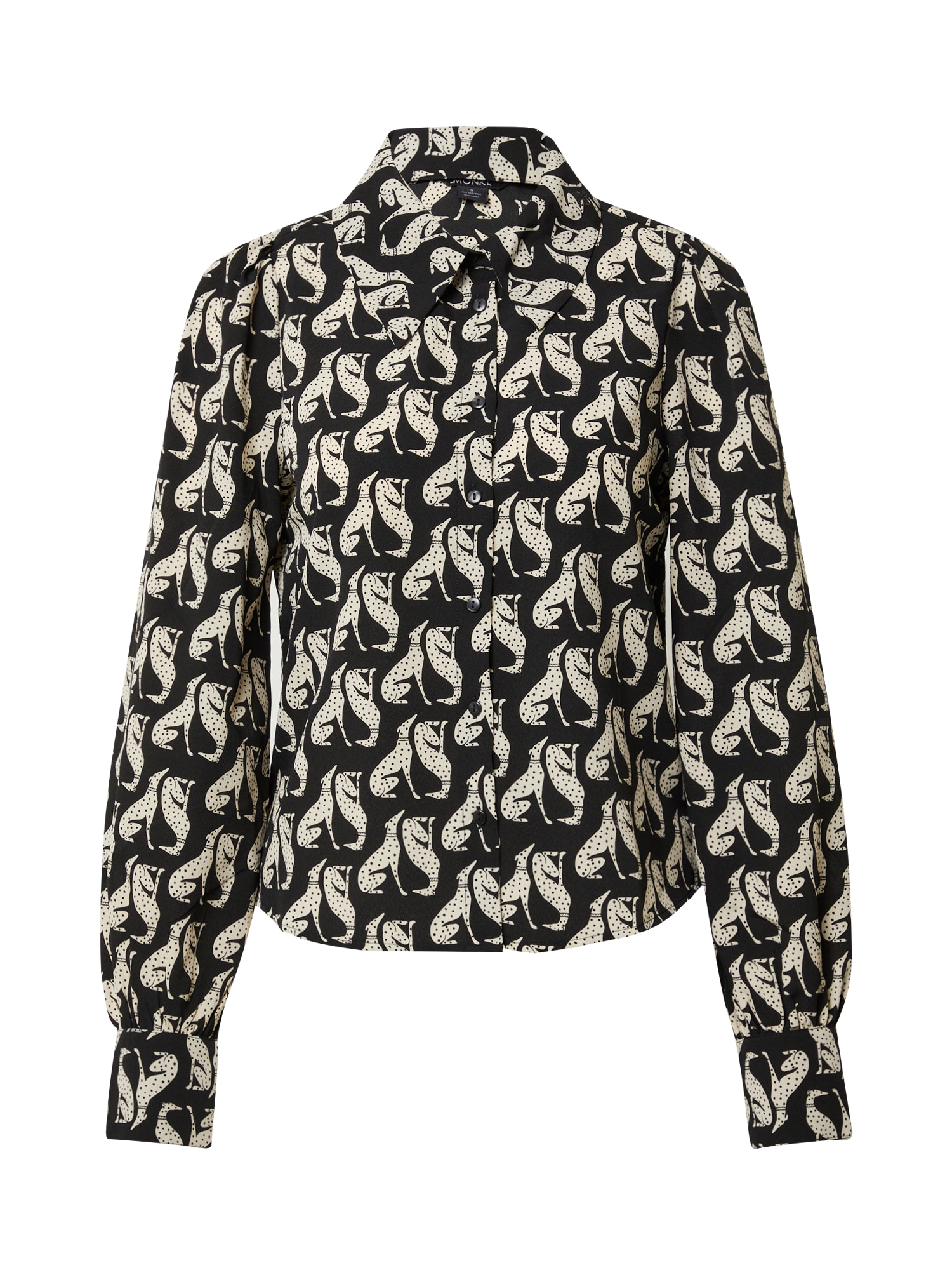 Monki Bluza 'Nala'  svetlo bež / črna