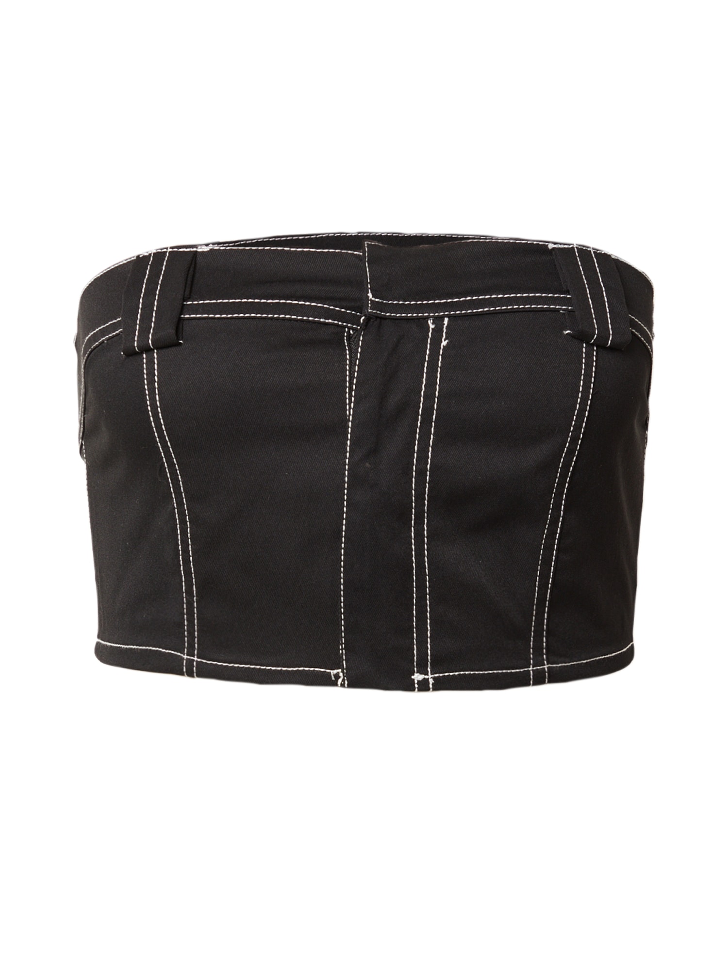 Nasty Gal Top  črna / bela