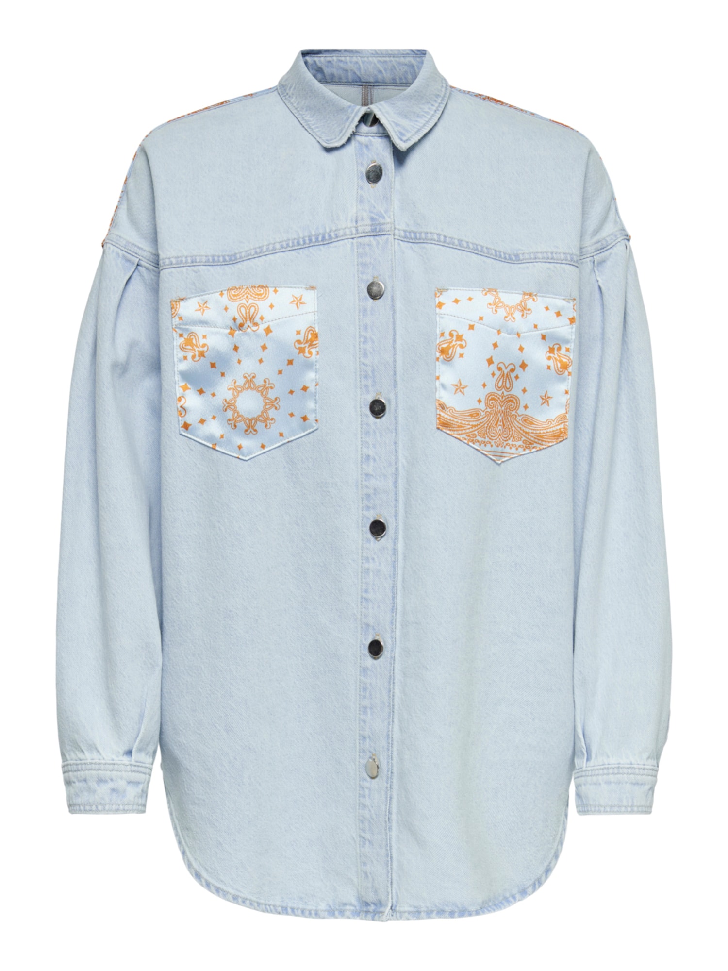 ONLY Bluza 'CAMILLE'  moder denim / svetlo modra / mandarina