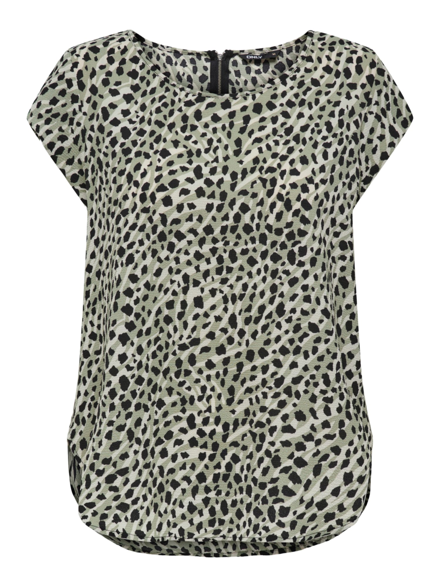 ONLY Bluza  zelena / črna / bela