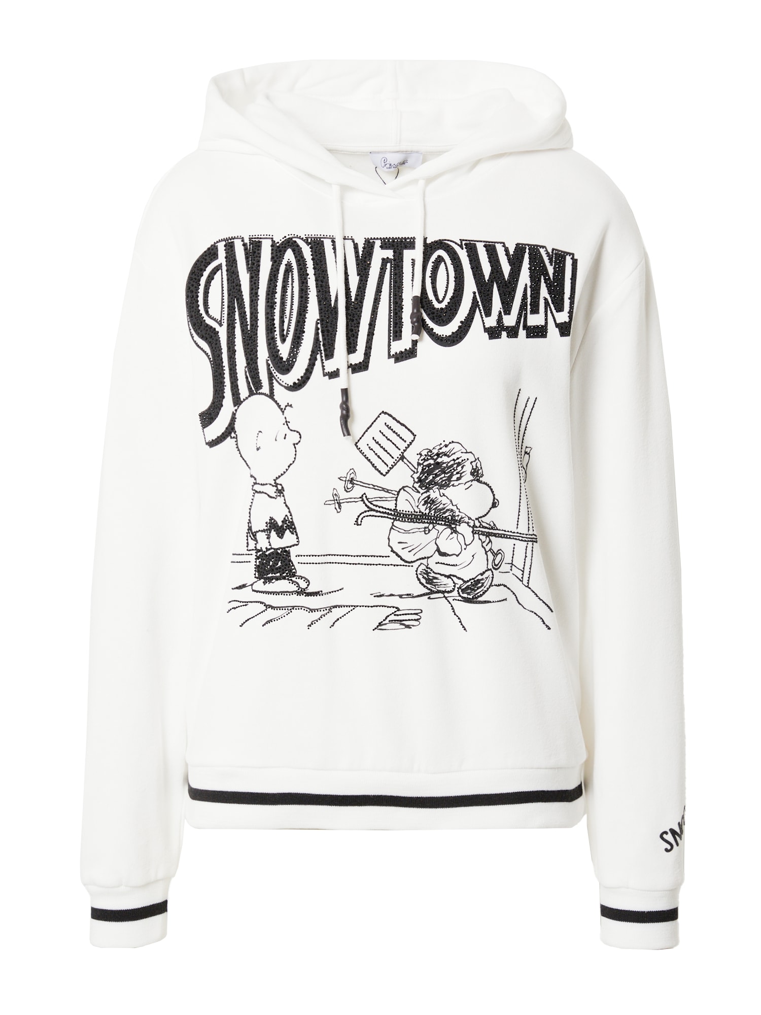 PRINCESS GOES HOLLYWOOD Majica 'Snowtime Snoopy'  črna / bela