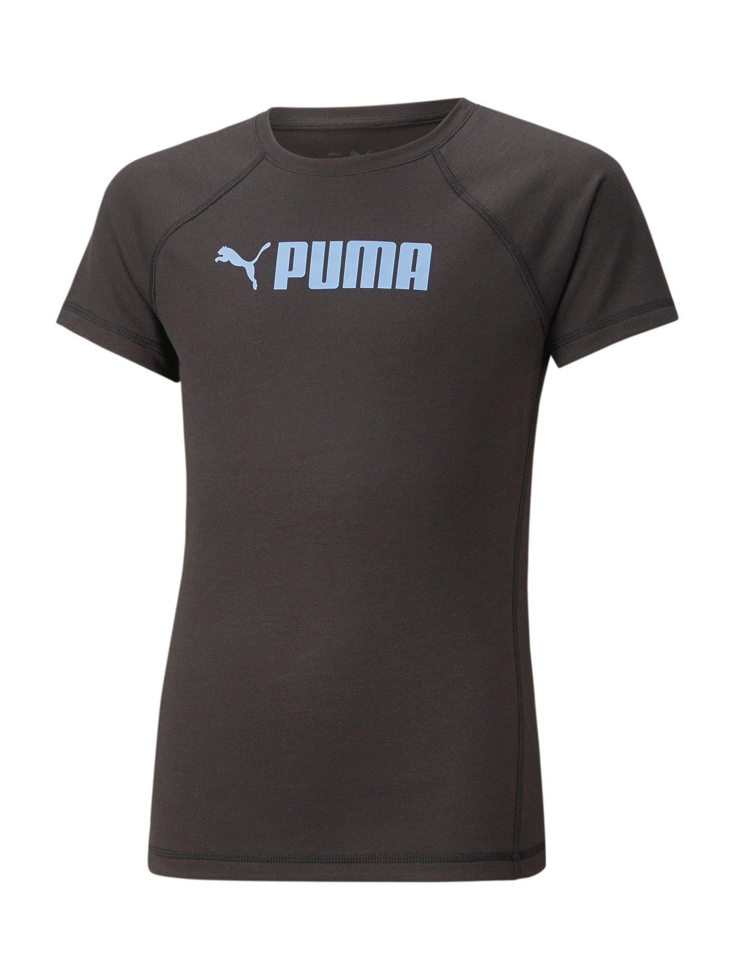 PUMA Funkcionalna majica  svetlo modra / črna