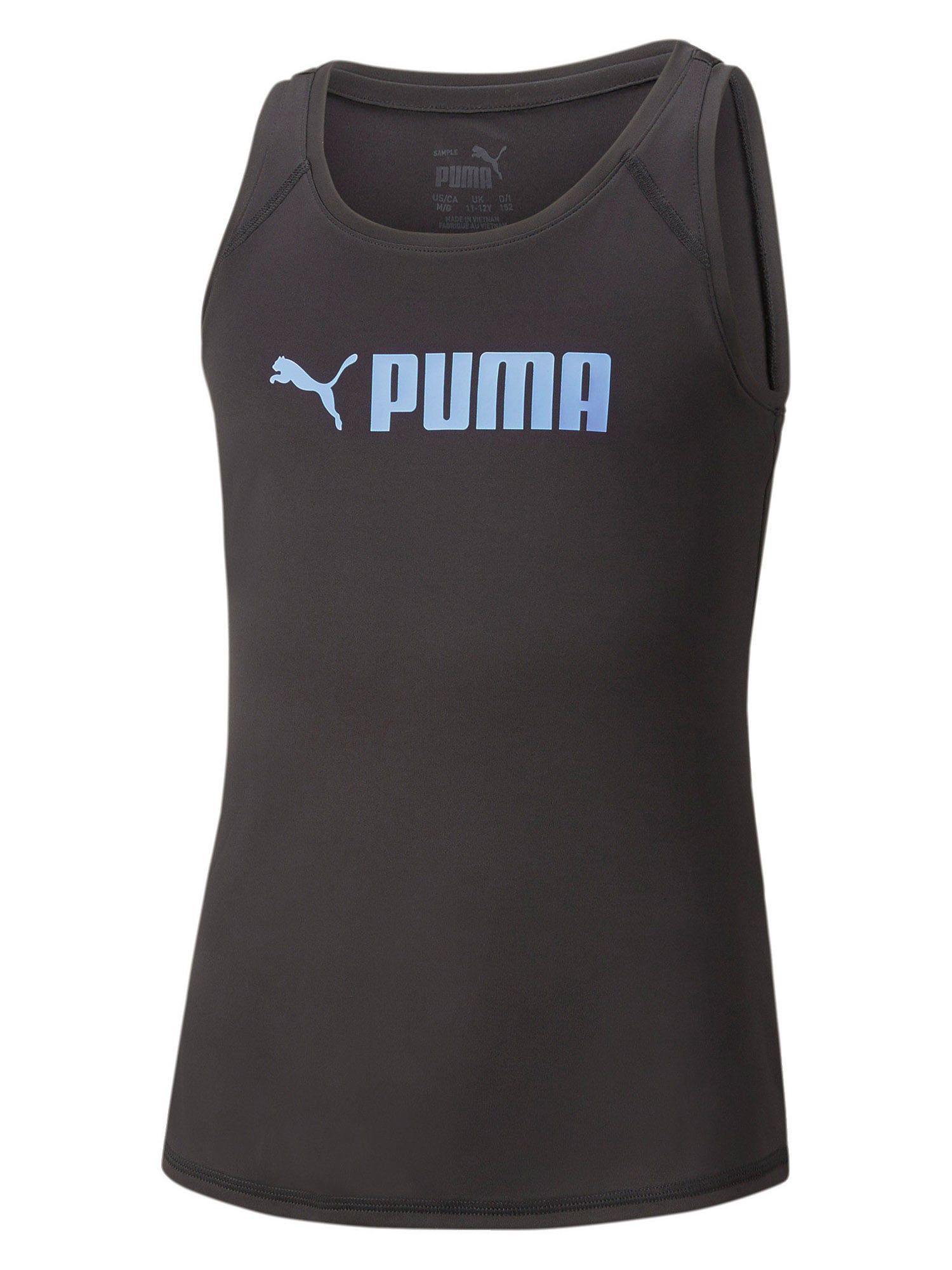 PUMA Funkcionalna majica  svetlo modra / črna