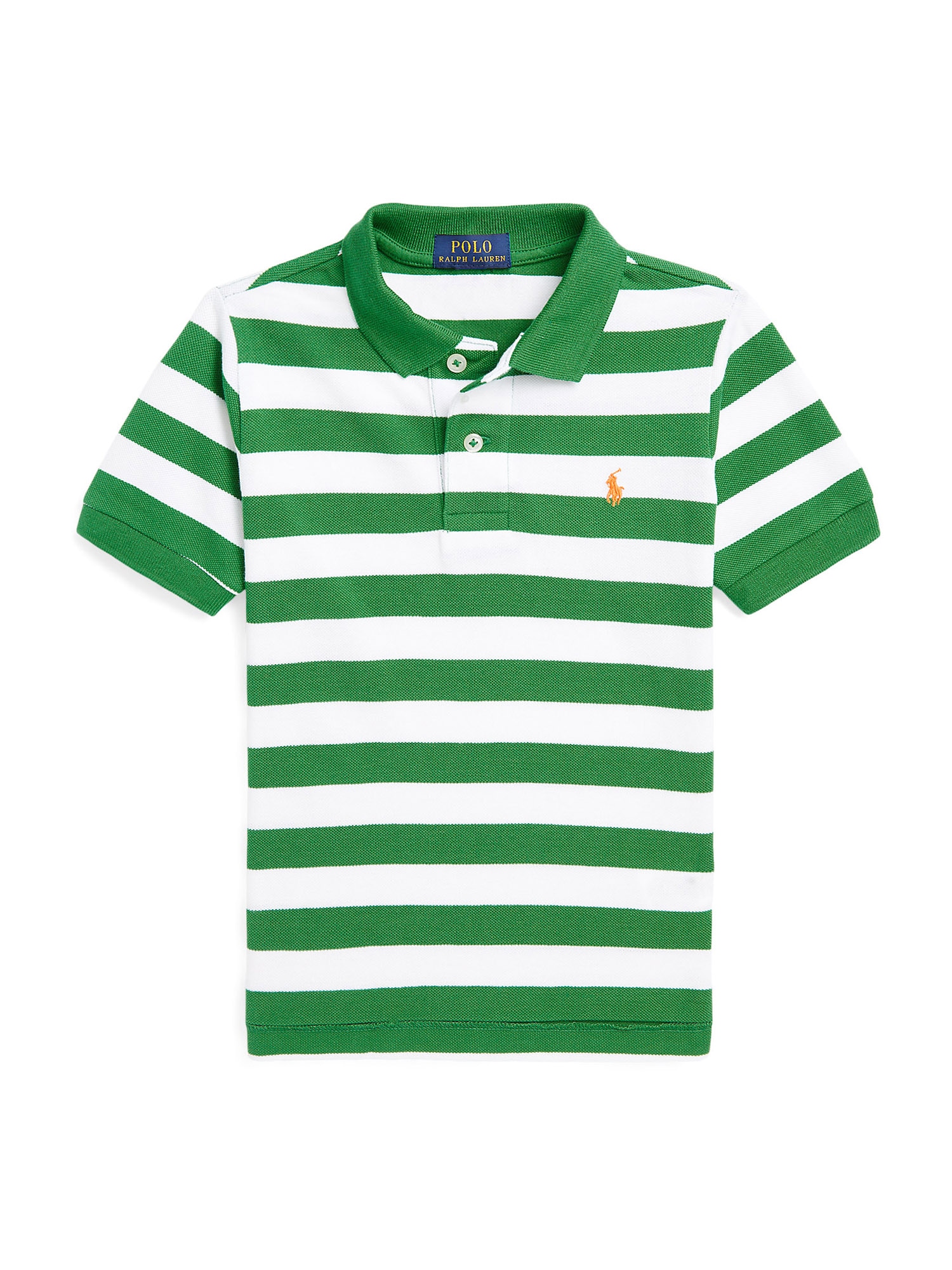 Polo Ralph Lauren Majica  travnato zelena / mandarina / bela