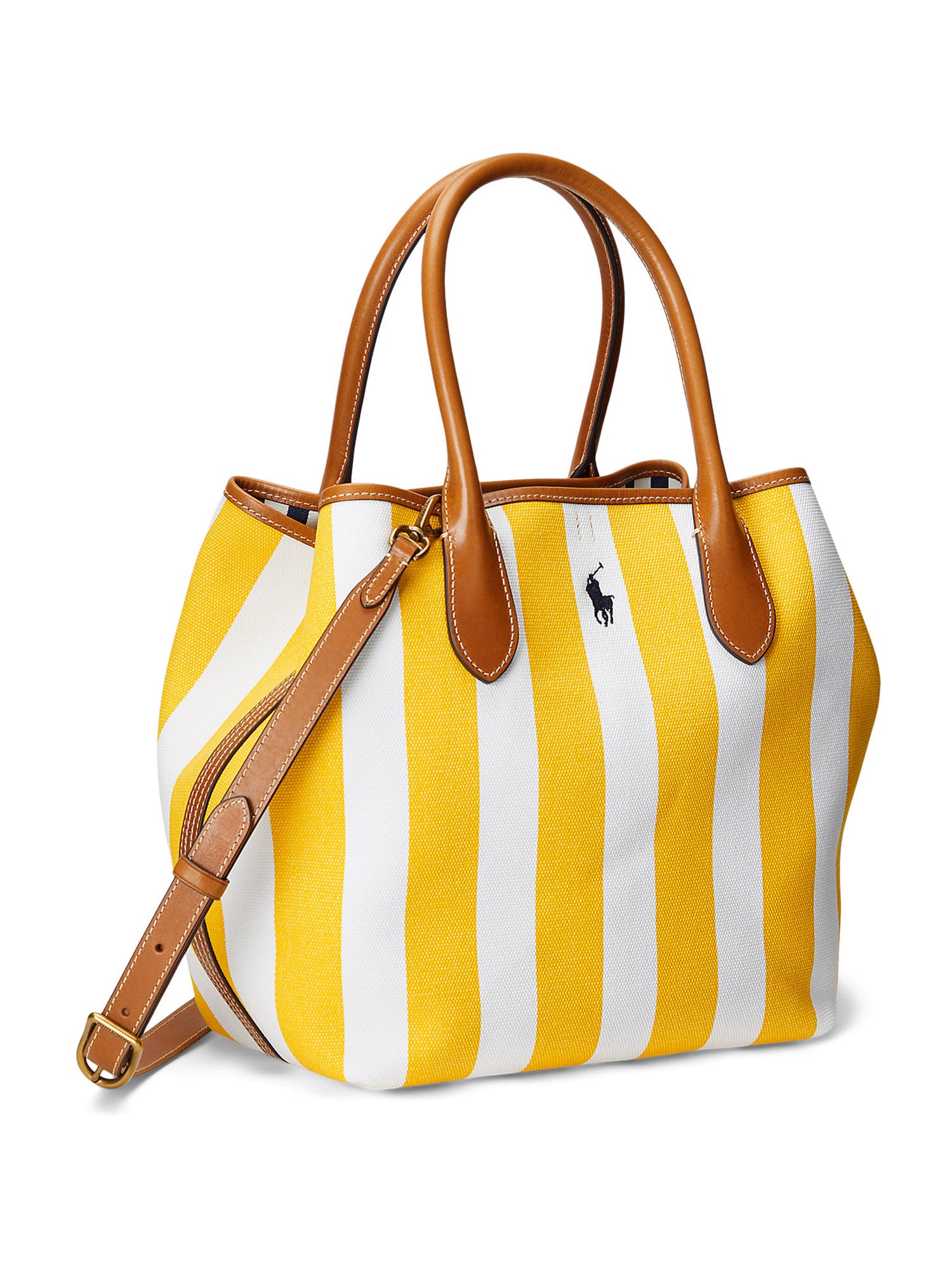 Polo Ralph Lauren Nakupovalna torba  rjava / rumena / črna / bela