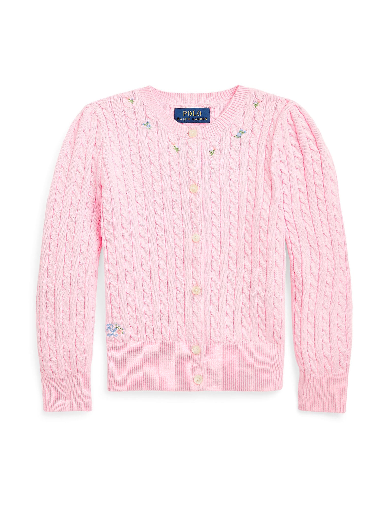 Polo Ralph Lauren Pletena jopa  svetlo modra / zelena / majnica / roza