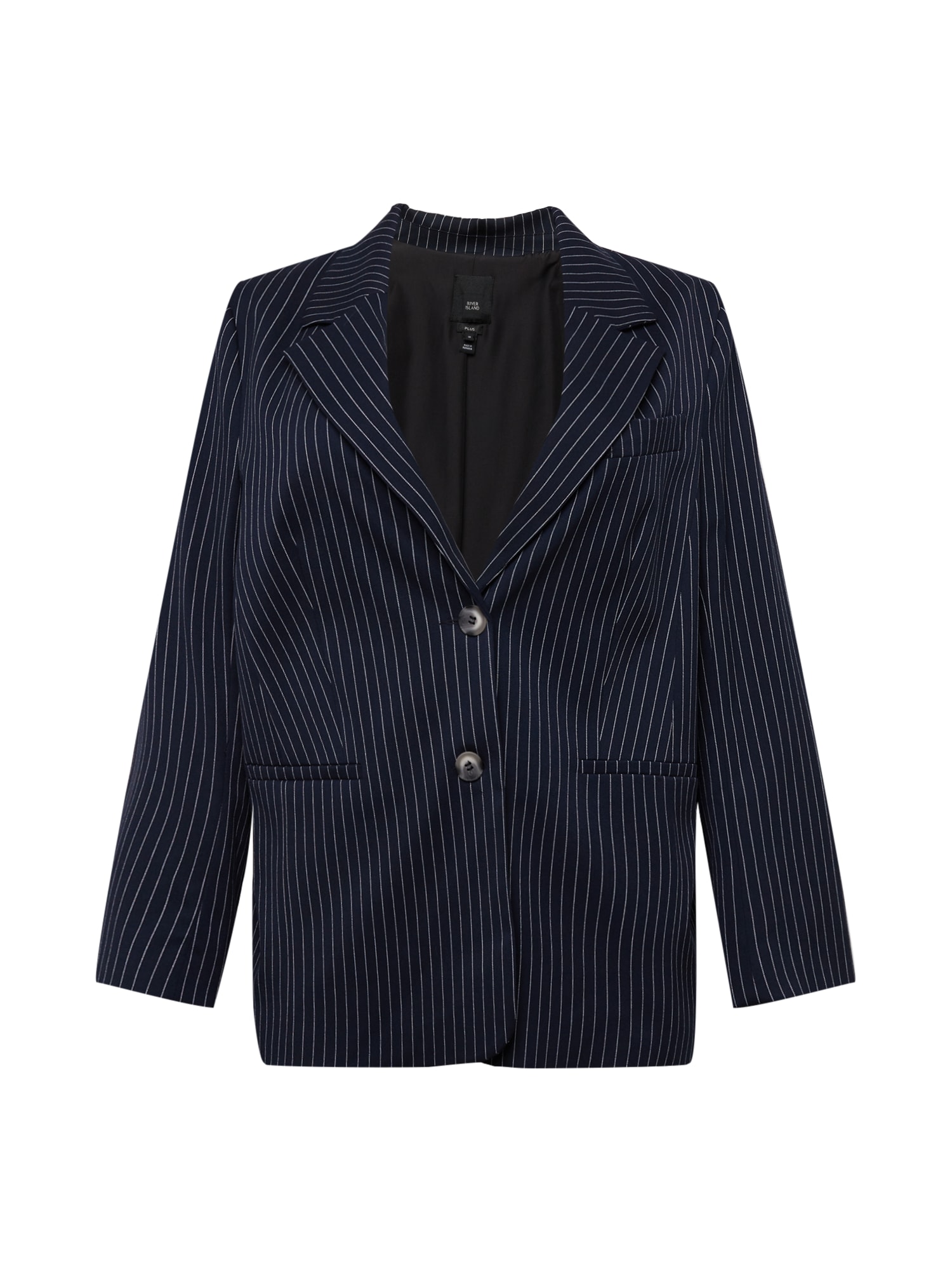 River Island Plus Blazer  mornarska / bela