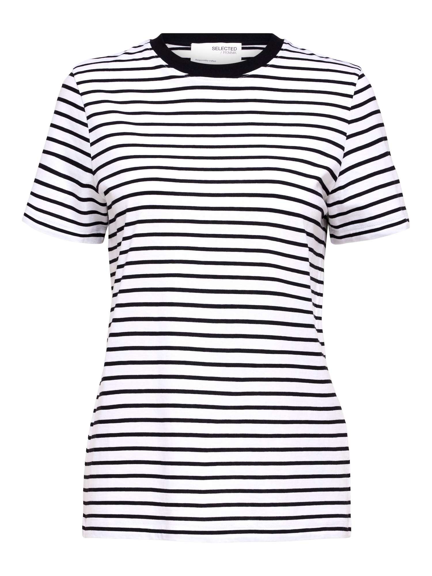 SELECTED FEMME Majica  črna / bela