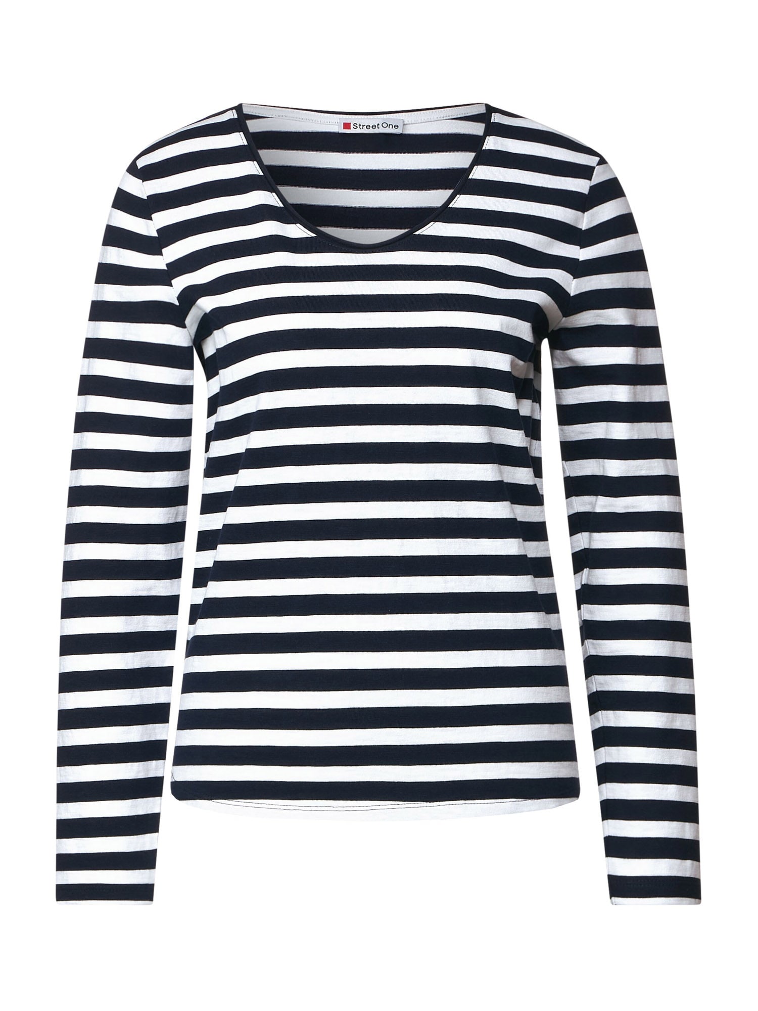 STREET ONE Majica 'Mina'  temno modra / bela