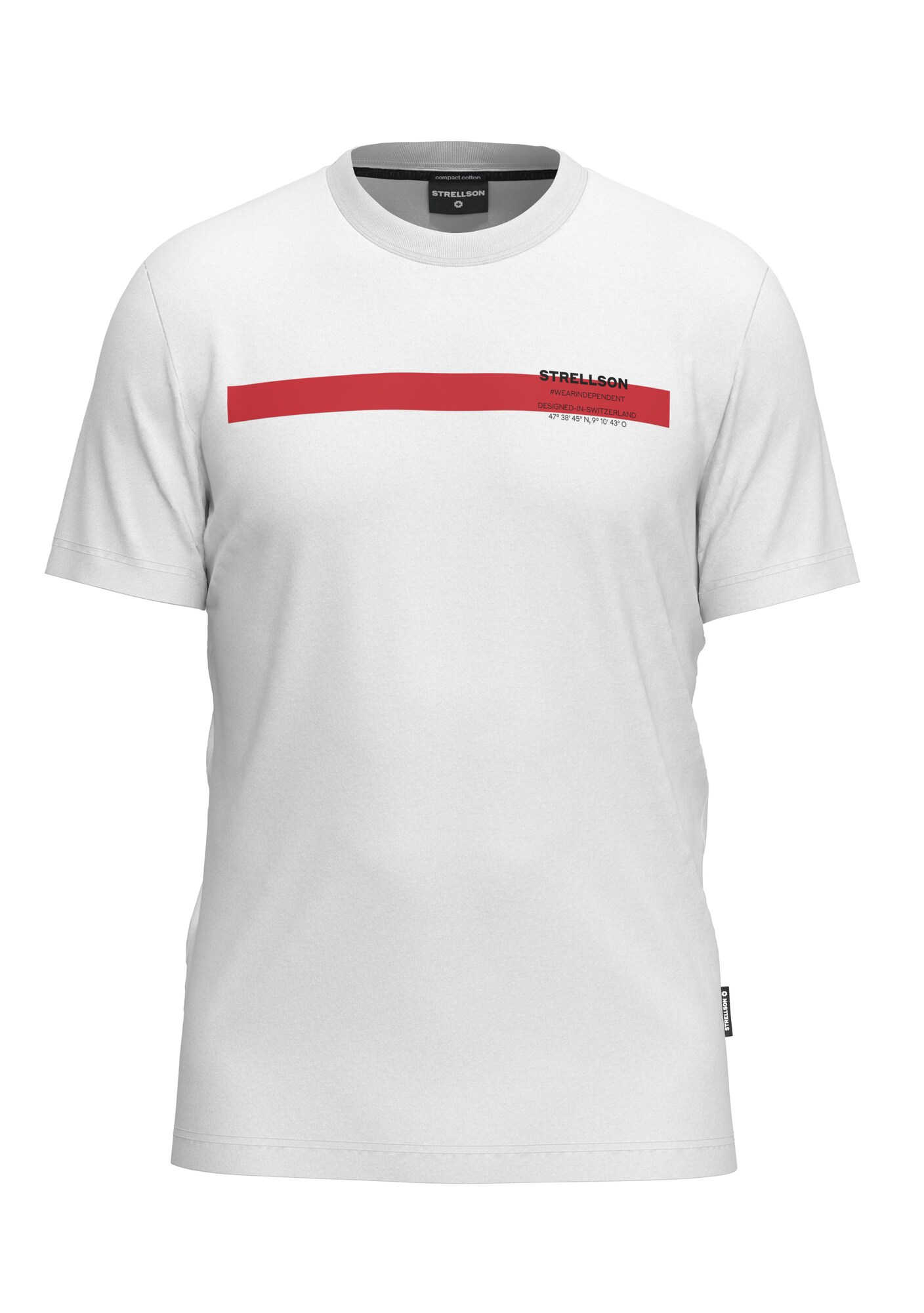 STRELLSON Majica 'Bazon'  rdeča / črna / bela