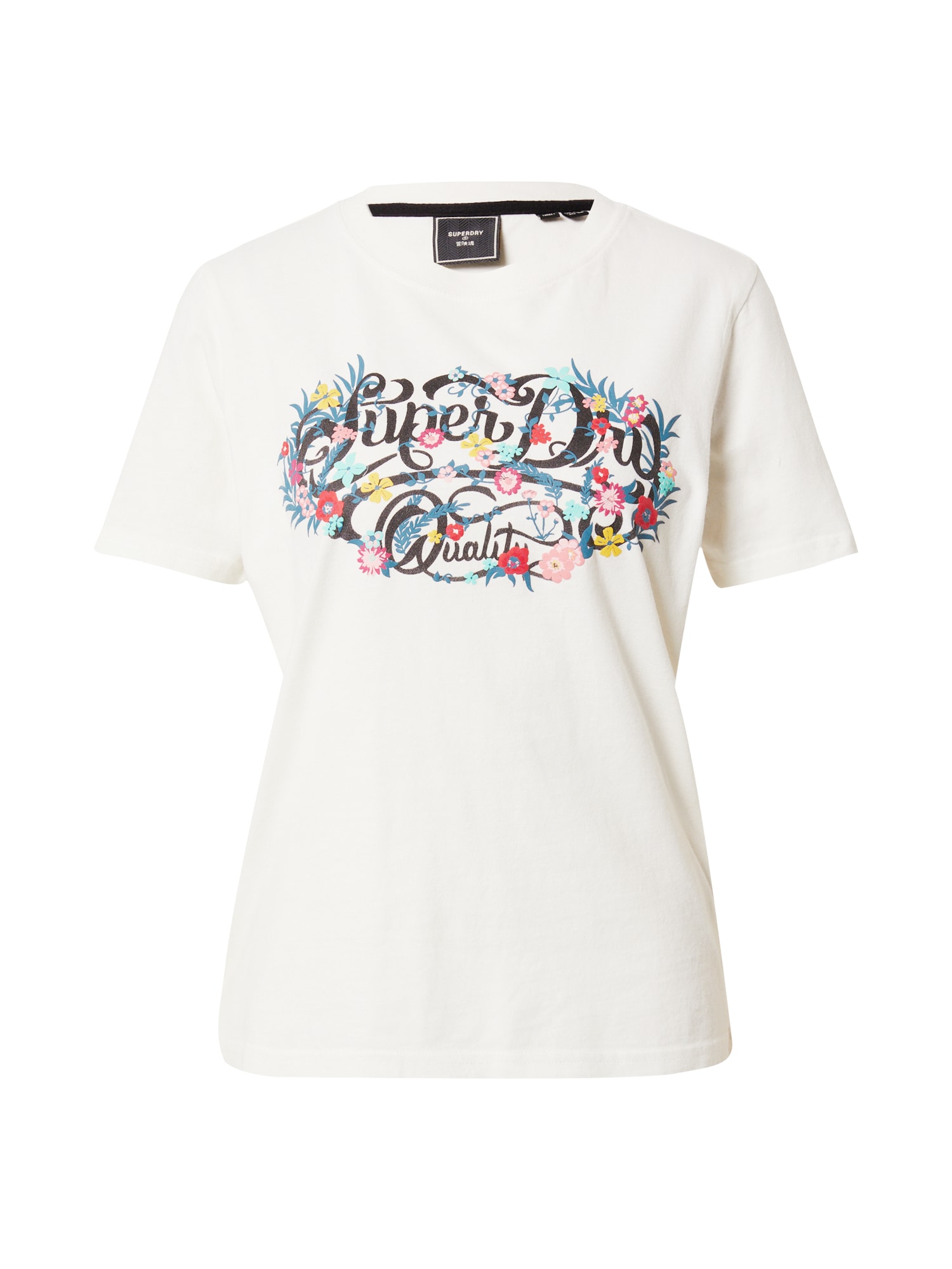 Superdry Majica  mešane barve / volneno bela