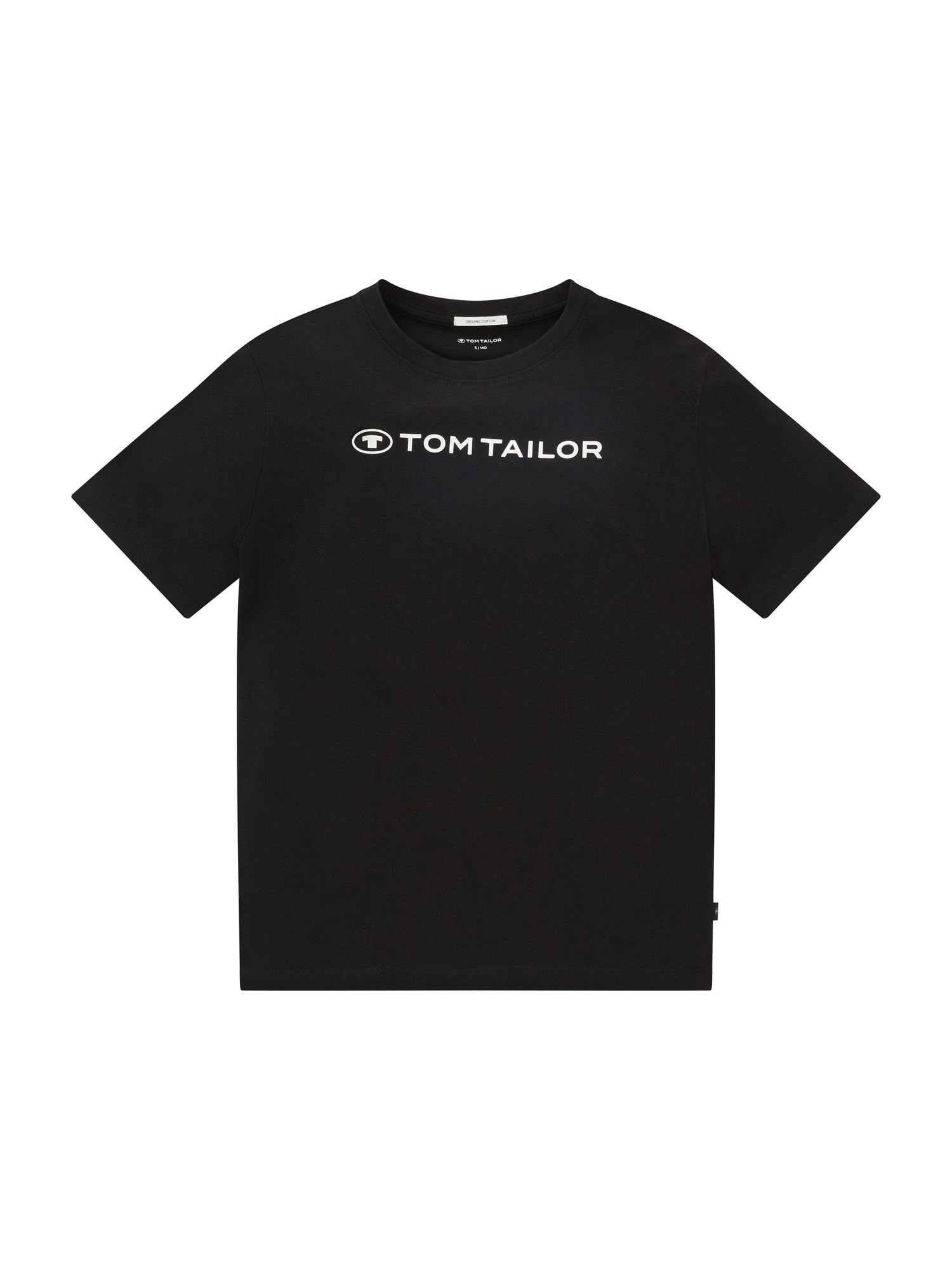 TOM TAILOR Majica  črna / bela
