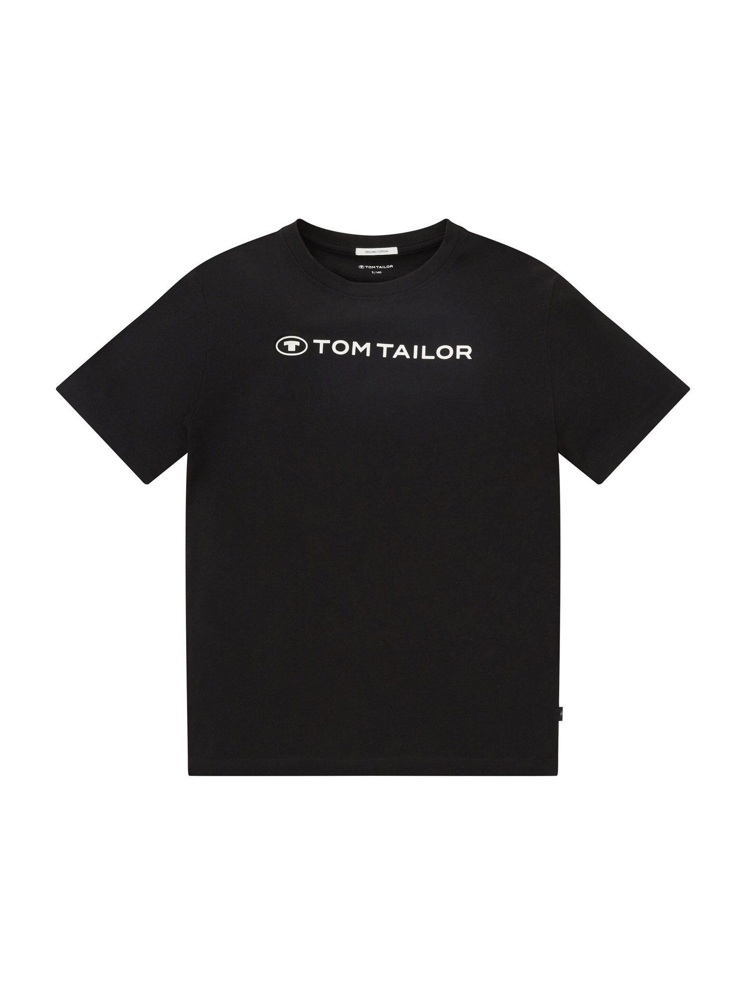 TOM TAILOR Majica  črna / bela