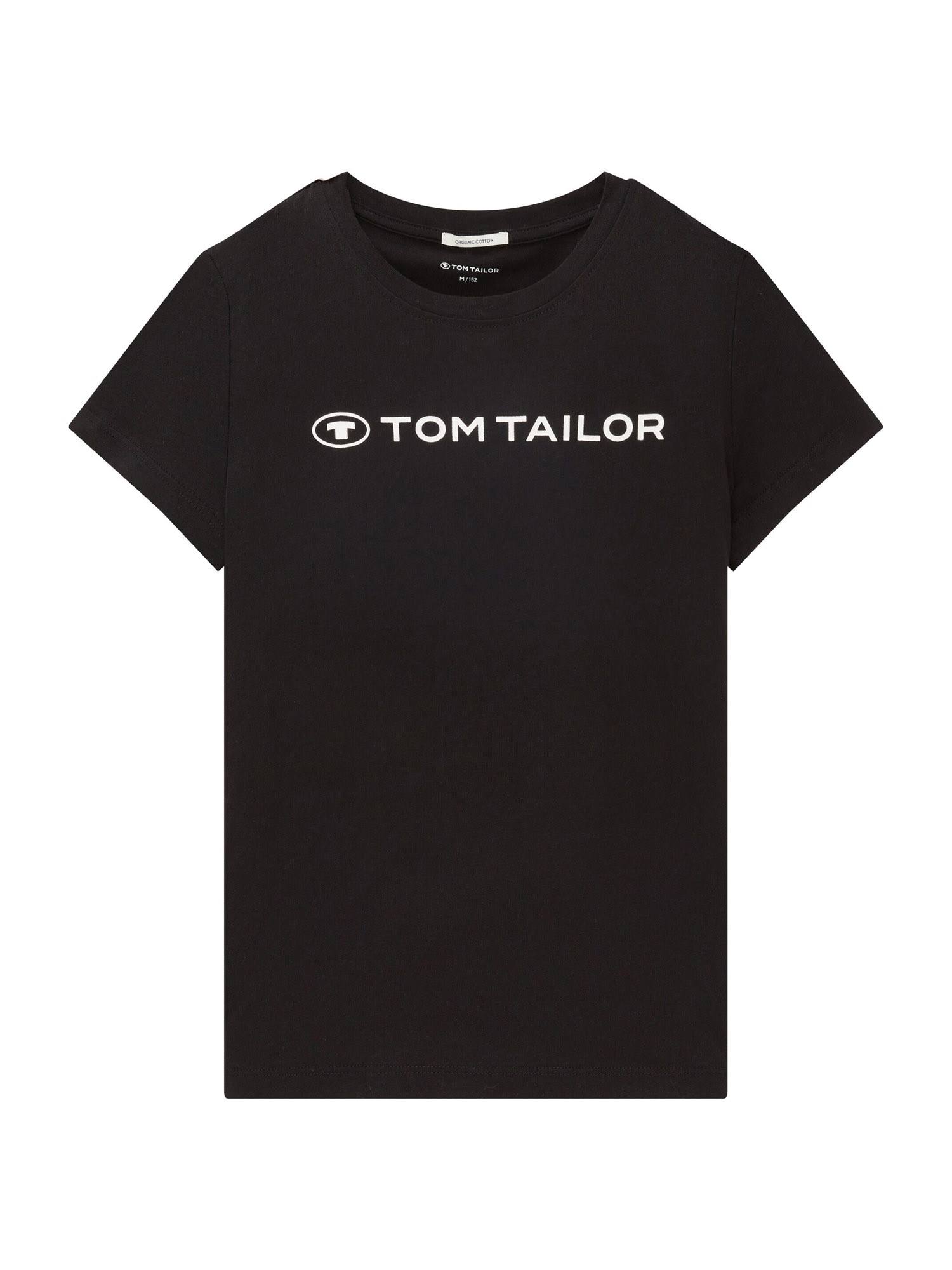 TOM TAILOR Majica  črna / bela