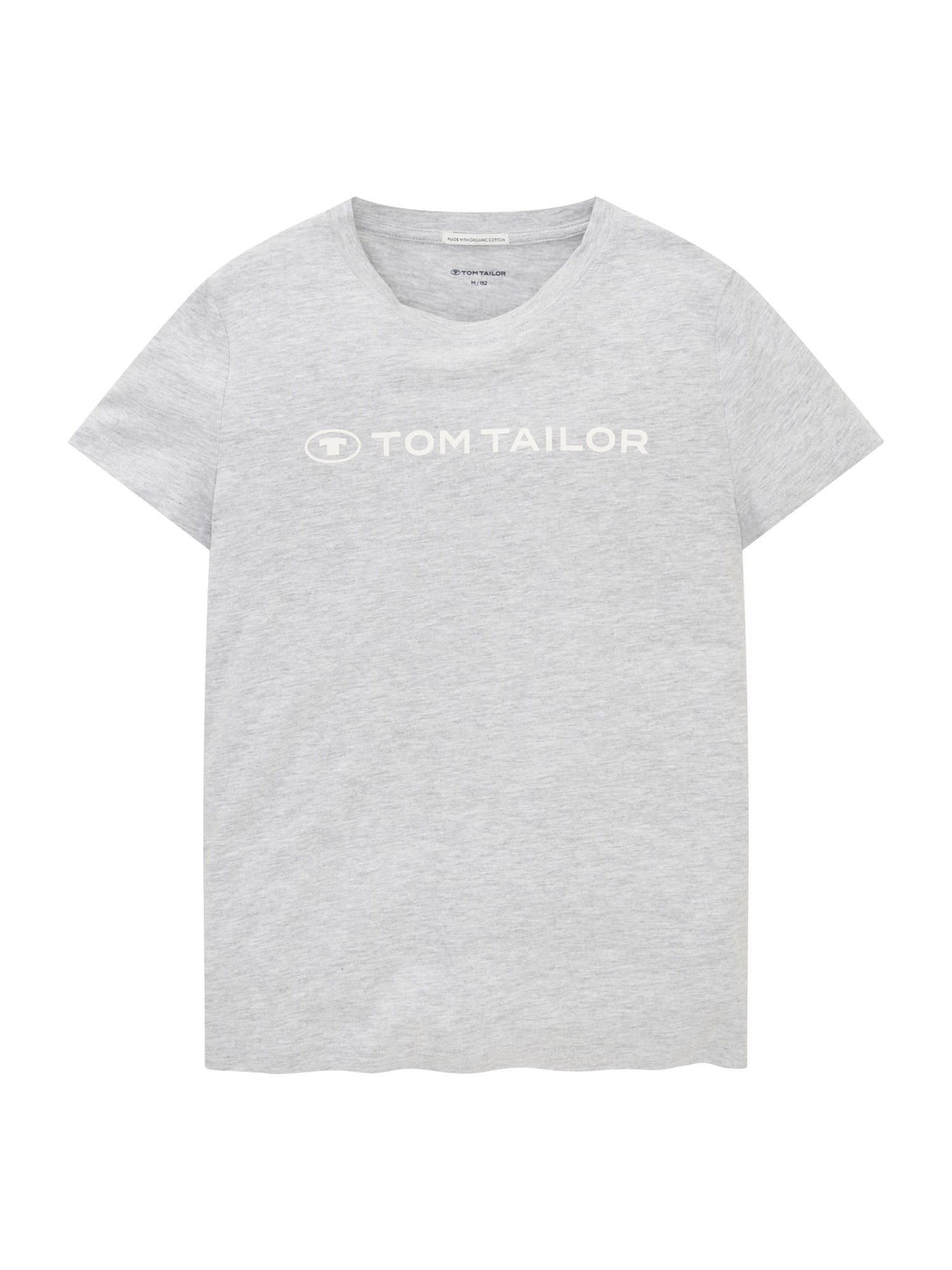 TOM TAILOR Majica  pegasto siva / bela