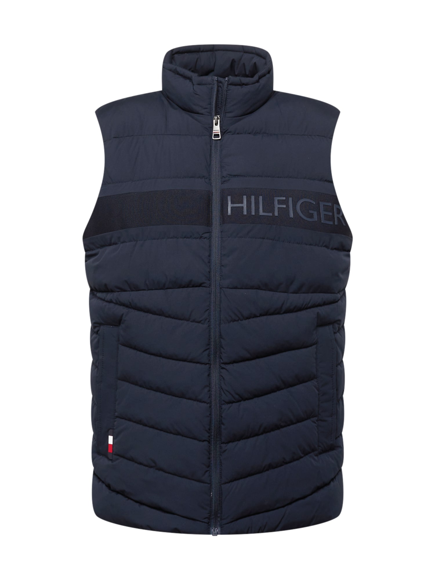 TOMMY HILFIGER Brezrokavnik  nočno modra