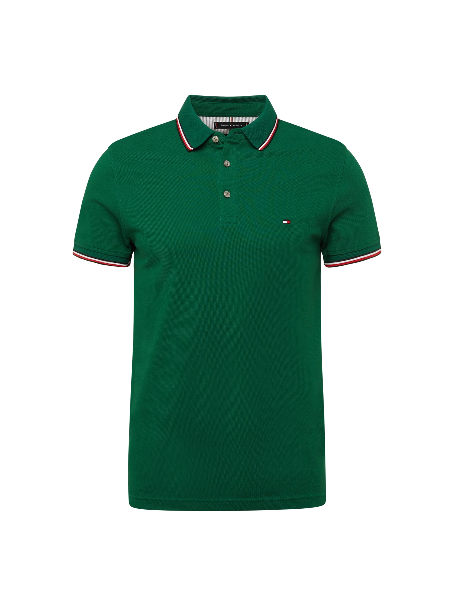 TOMMY HILFIGER Majica  mornarska / zelena / rdeča / bela