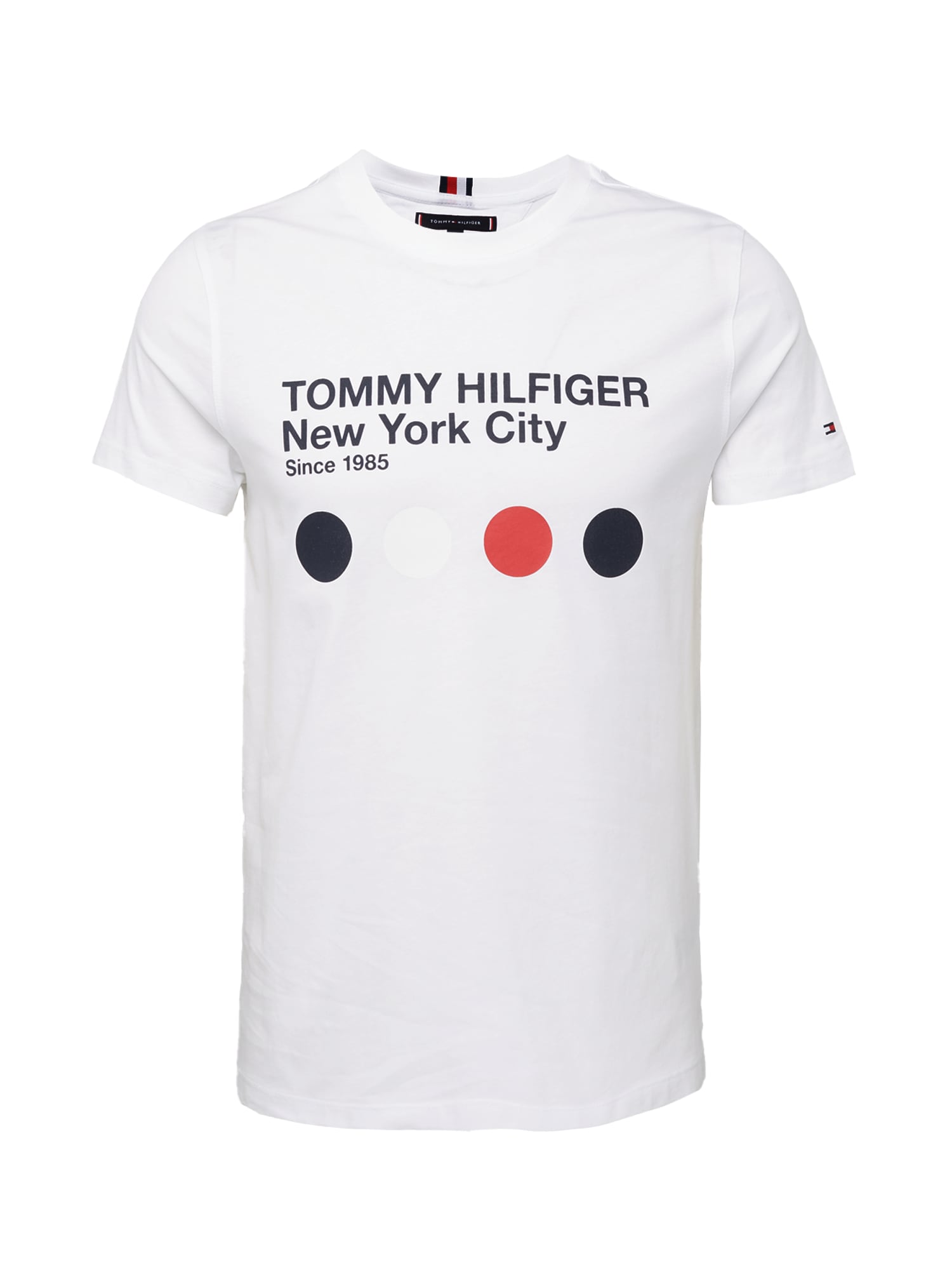 TOMMY HILFIGER Majica  rdeča / črna / bela
