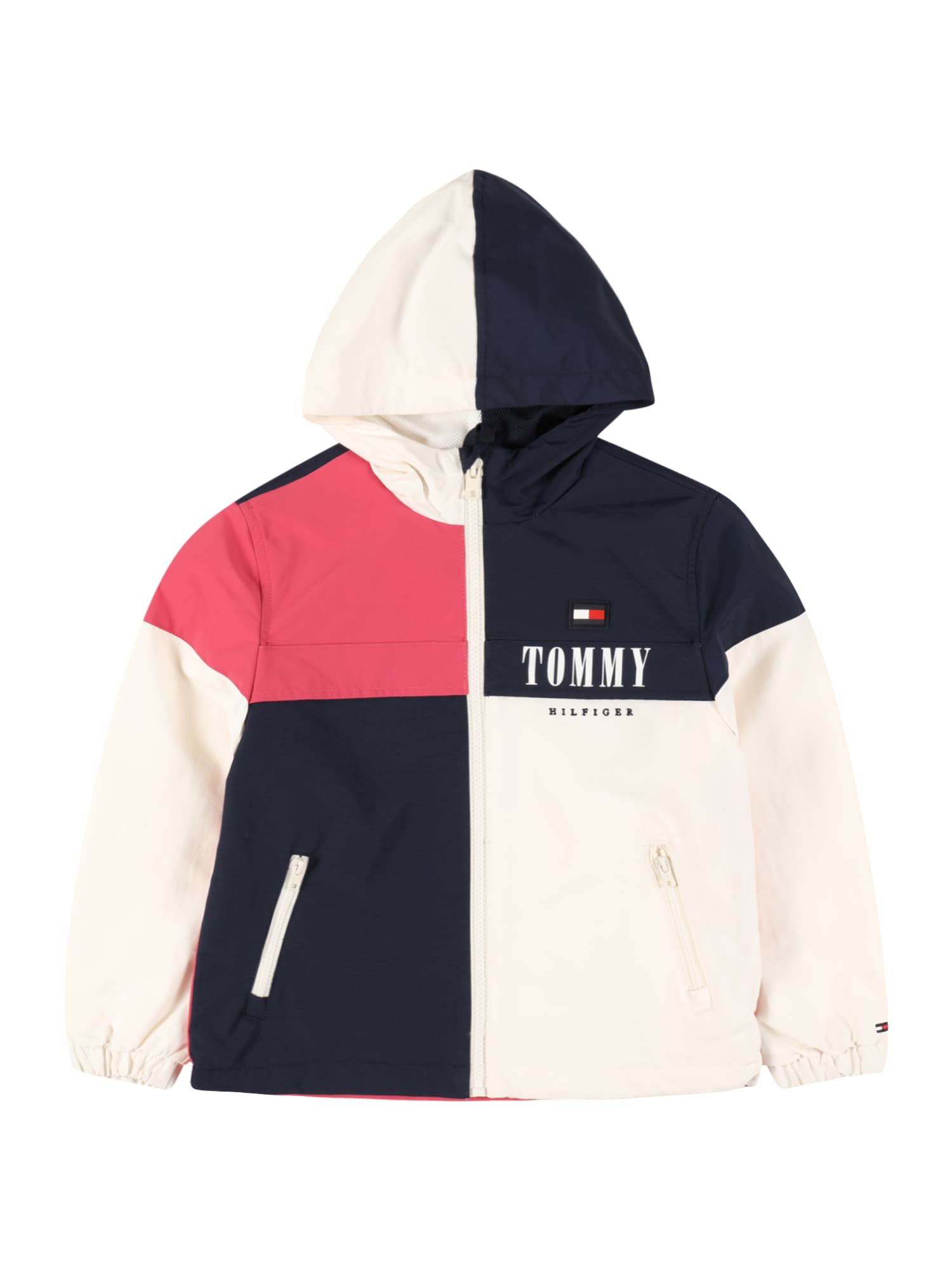 TOMMY HILFIGER Prehodna jakna 'Hero'  kremna / mornarska / melona