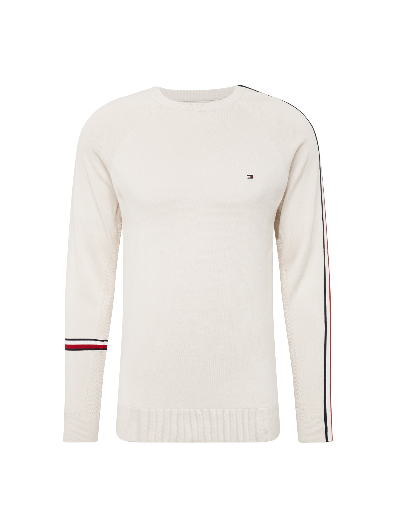 TOMMY HILFIGER Pulover  ecru / mornarska / rdeča / bela