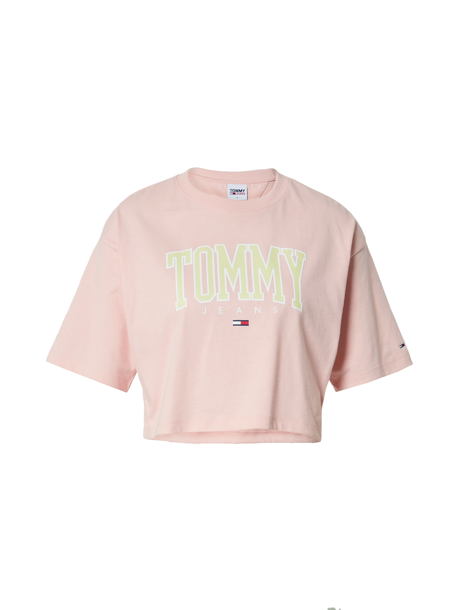 Tommy Jeans Majica  rumena / breskev / rdeča / bela