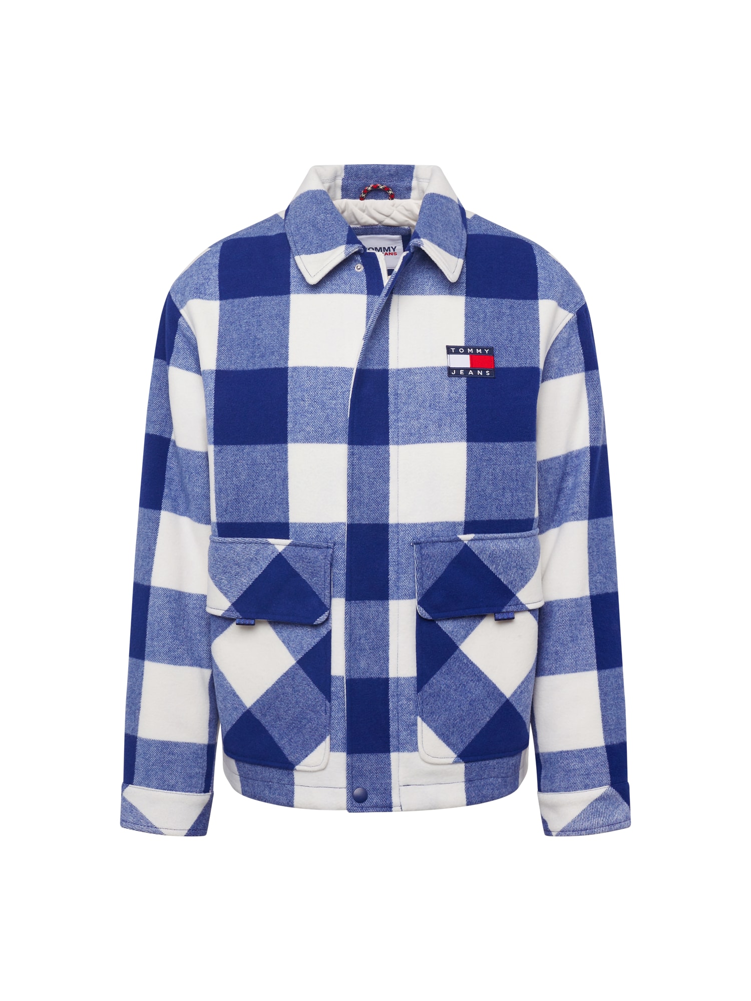 Tommy Jeans Prehodna jakna  kraljevo modra / rdeča / bela
