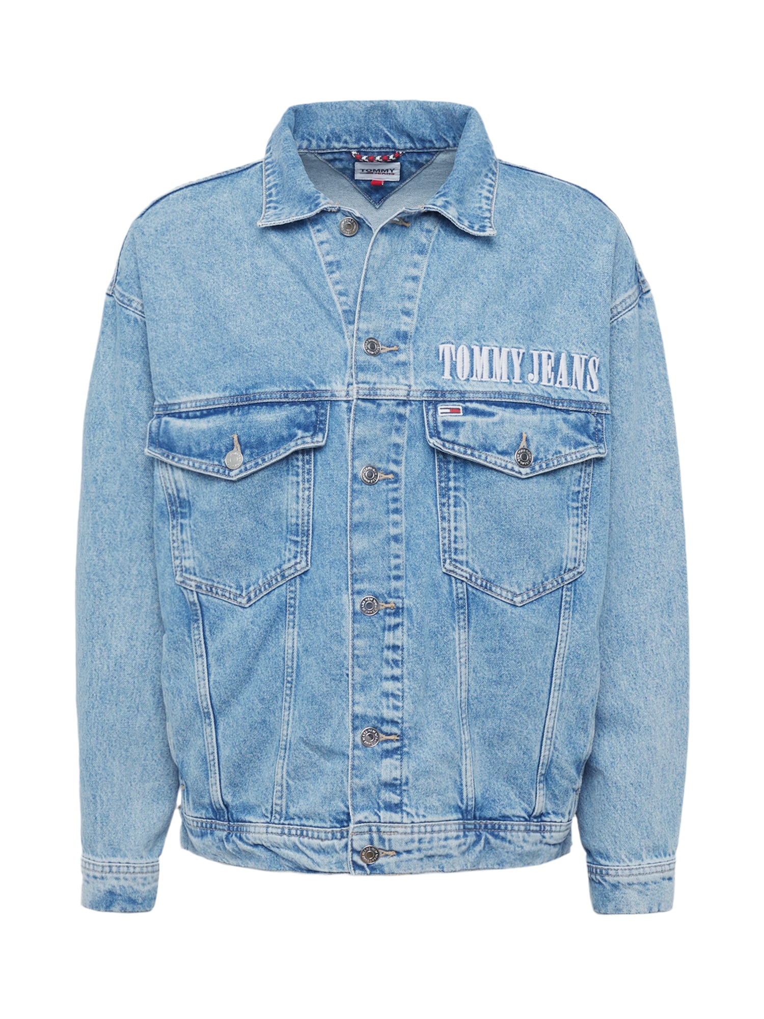 Tommy Jeans Prehodna jakna  moder denim
